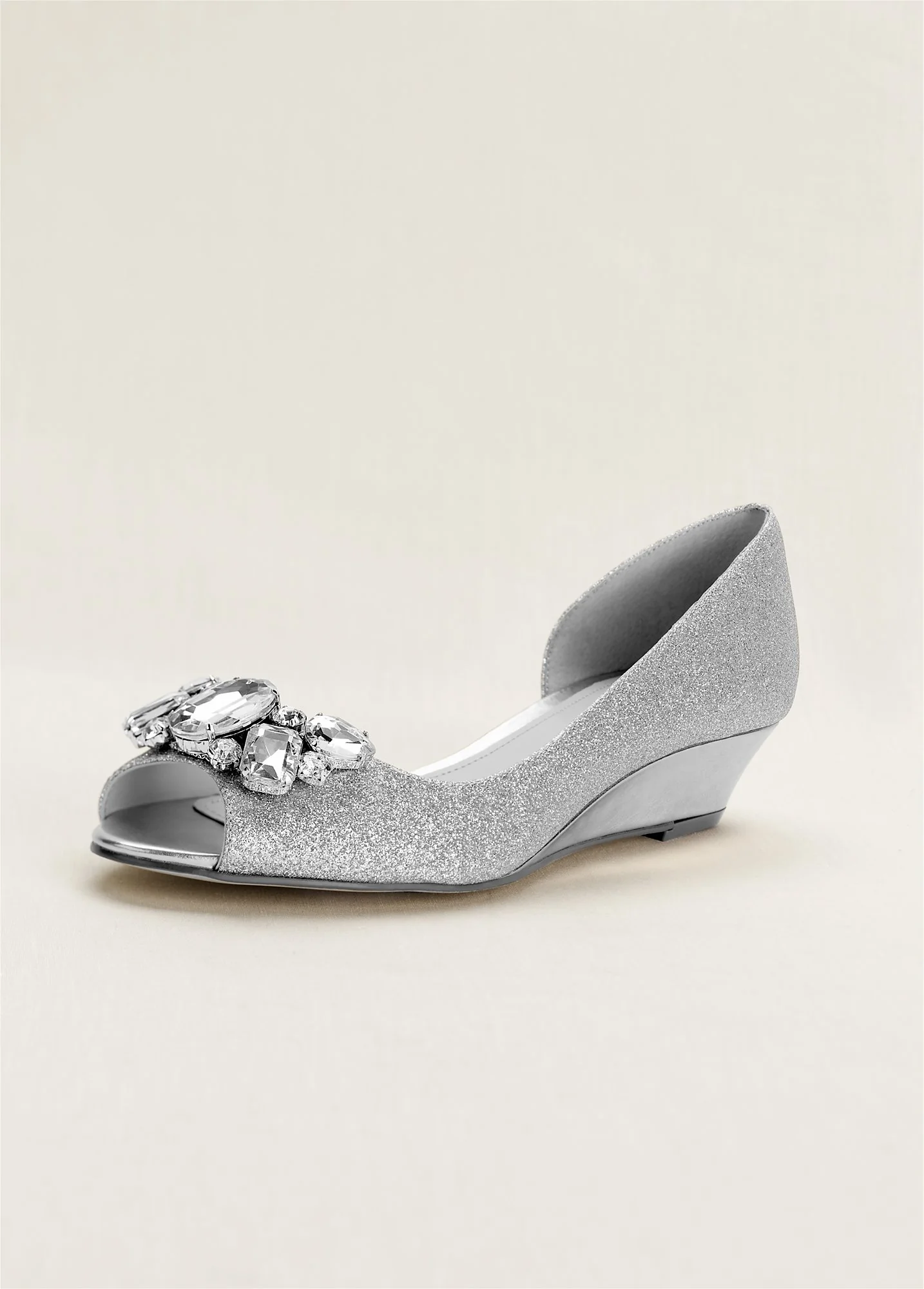 Touch of Nina Crystal Peep Toe Wedge - Image 3