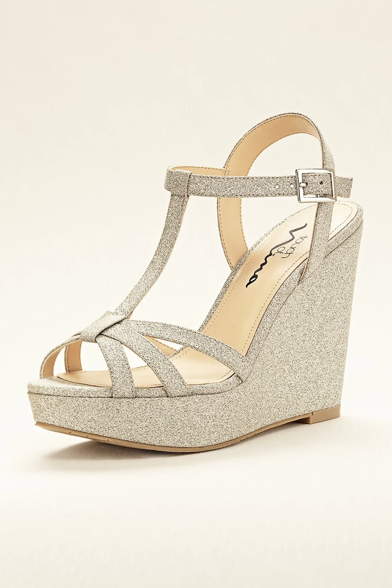 Touch of Nina Strappy Glitter Wedge Sandal - Image 2