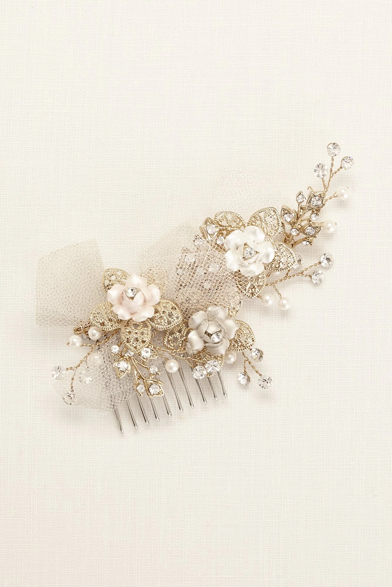Tri Color Flower Puff Comb