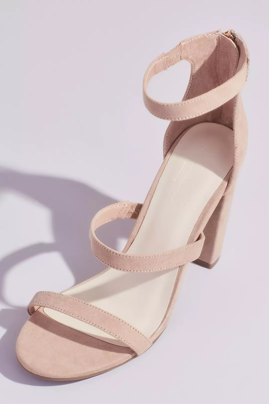 Triple Strap Block Heel Glitter Sandals - Image 9