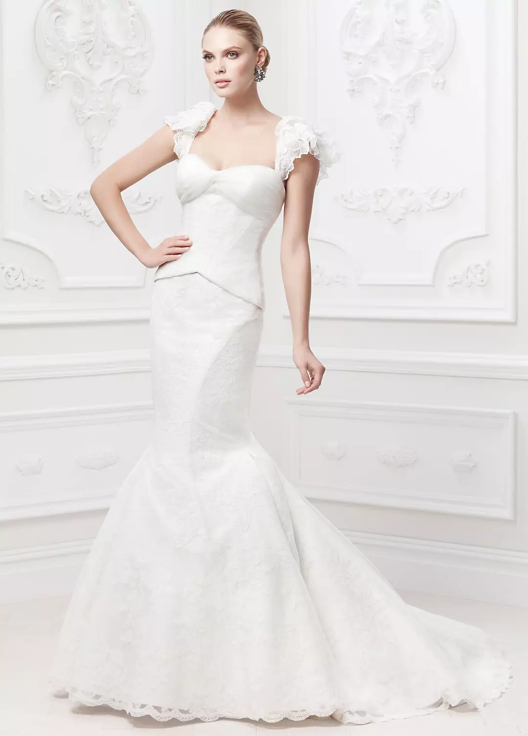 Truly Zac Posen Flutter Sleeve Wedding Dress - Image 5