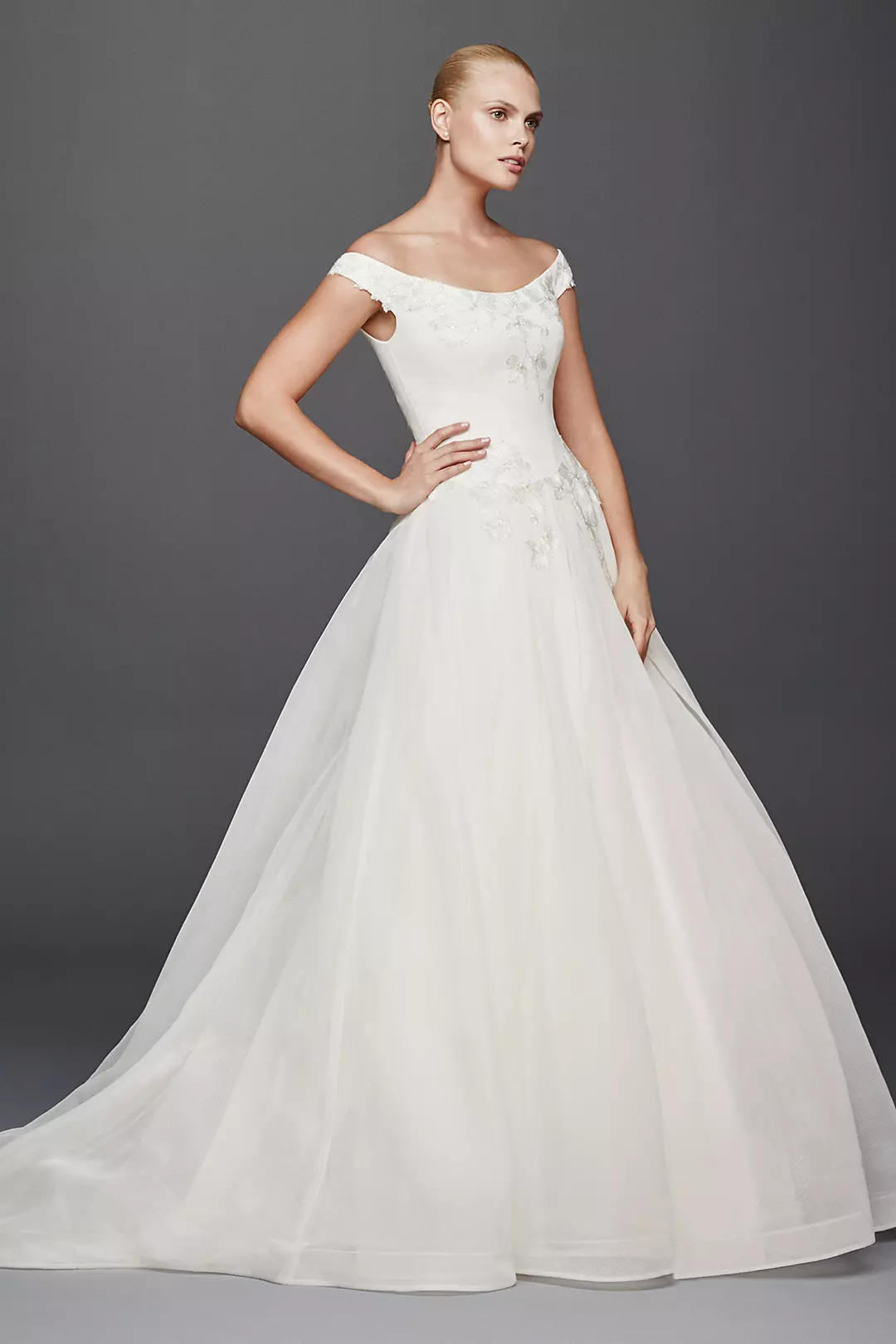 Truly Zac Posen Off the Shoulder Wedding Dress - Image 3