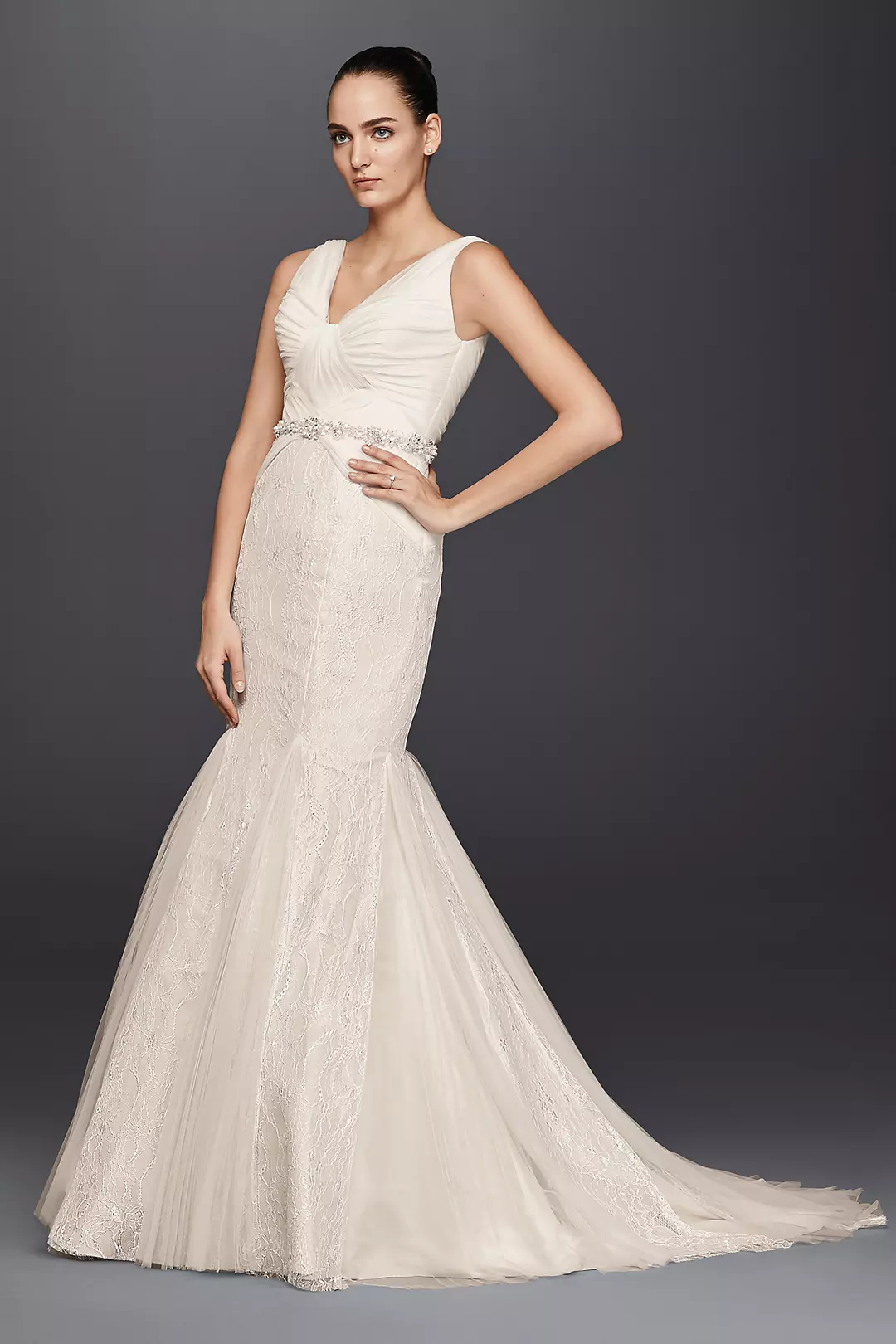 Truly Zac Posen Pleated Mermaid Wedding Dress - Image 2