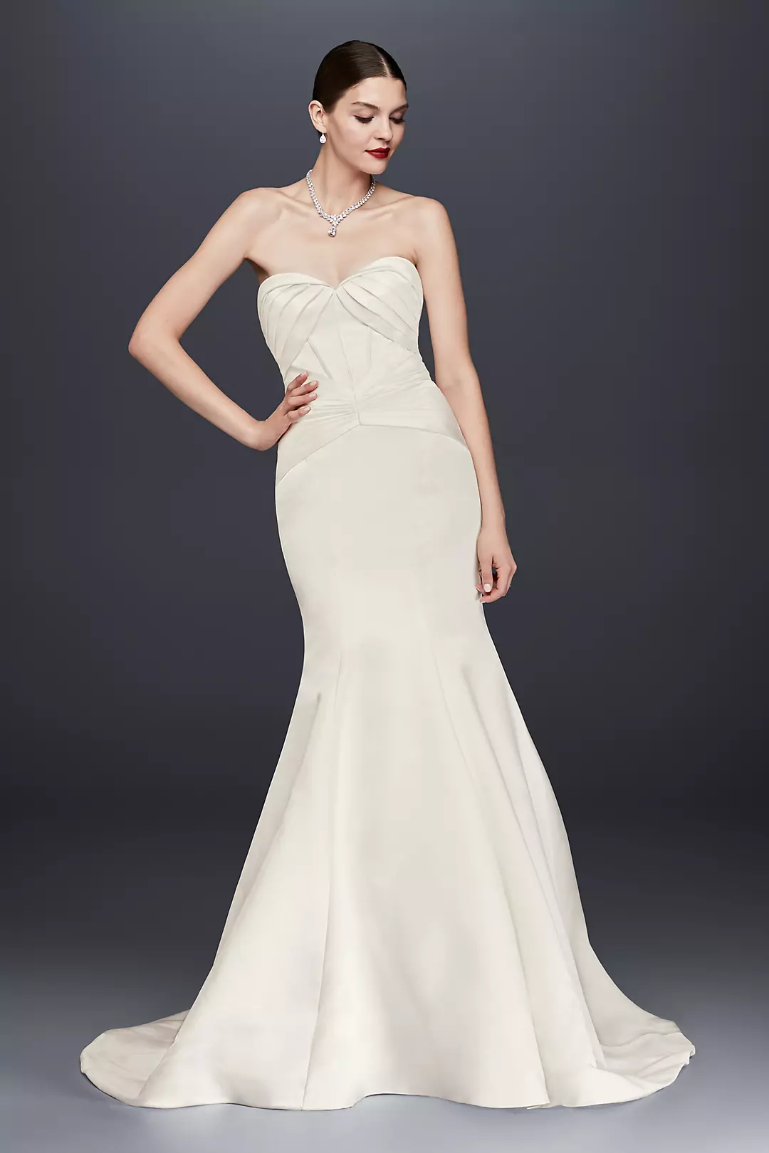 Truly Zac Posen Satin Corseted Wedding Dress - Image 2