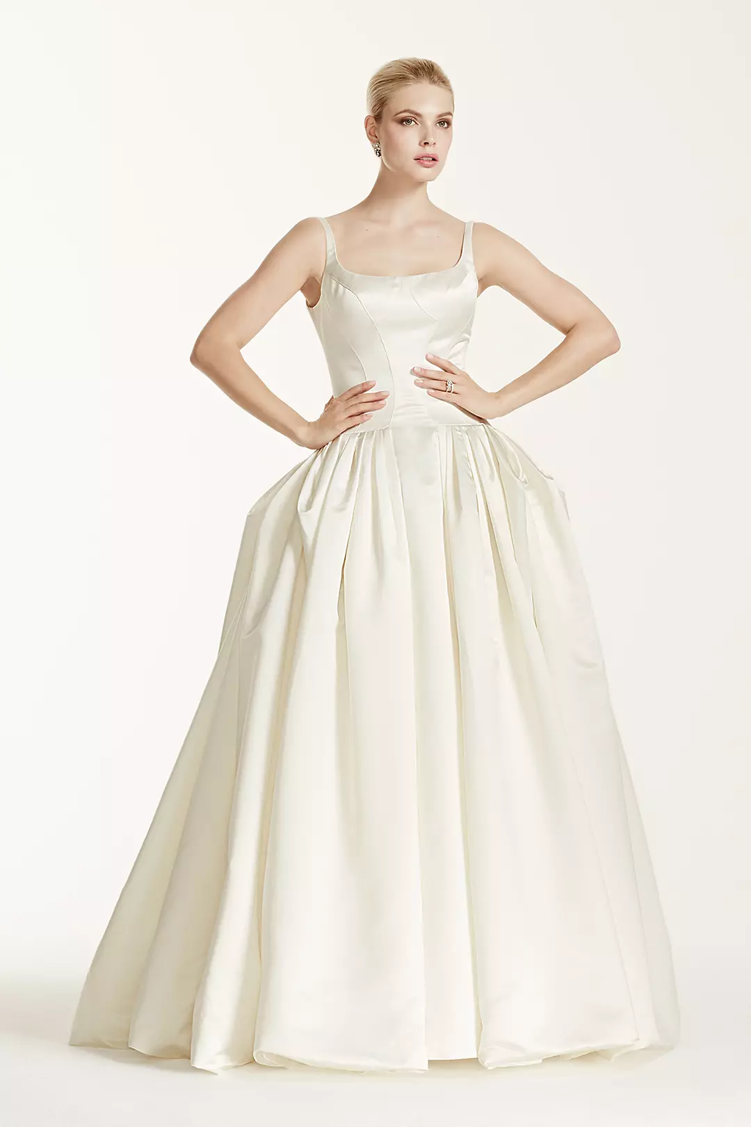 Truly Zac Posen Satin Wedding Dress with Pleating - Image 3