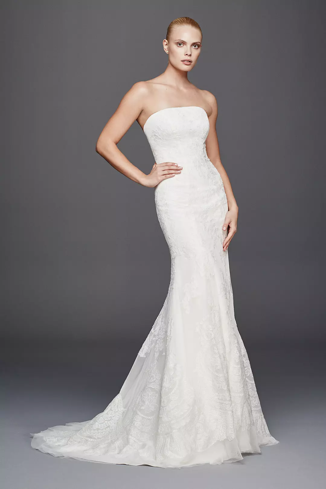 Truly Zac Posen Strapless Lace Wedding Dress - Image 4
