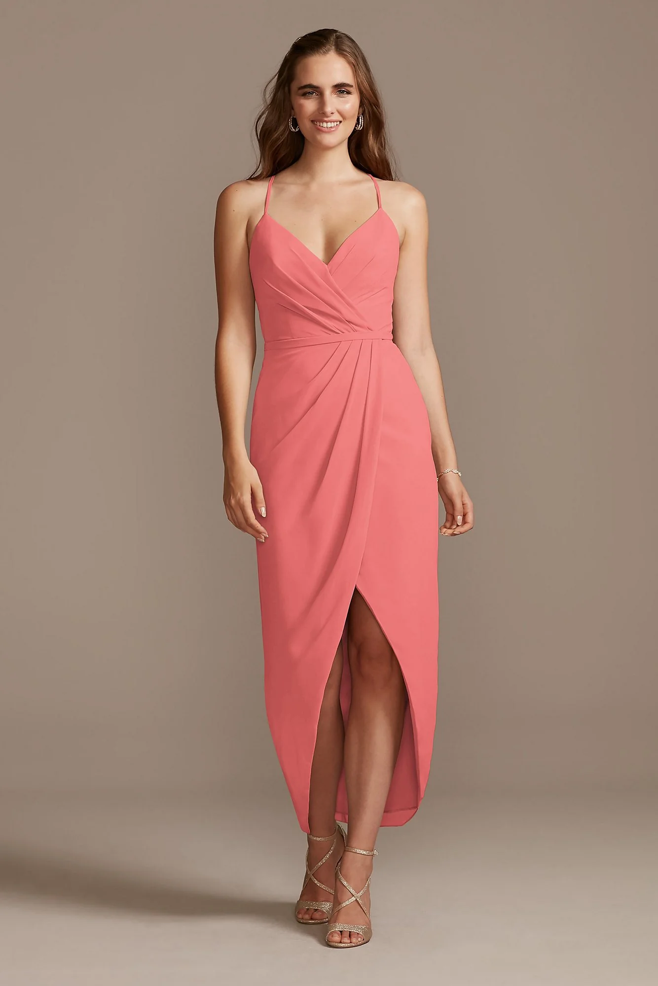Tulip Hem Chiffon Midi Dress - Image 14