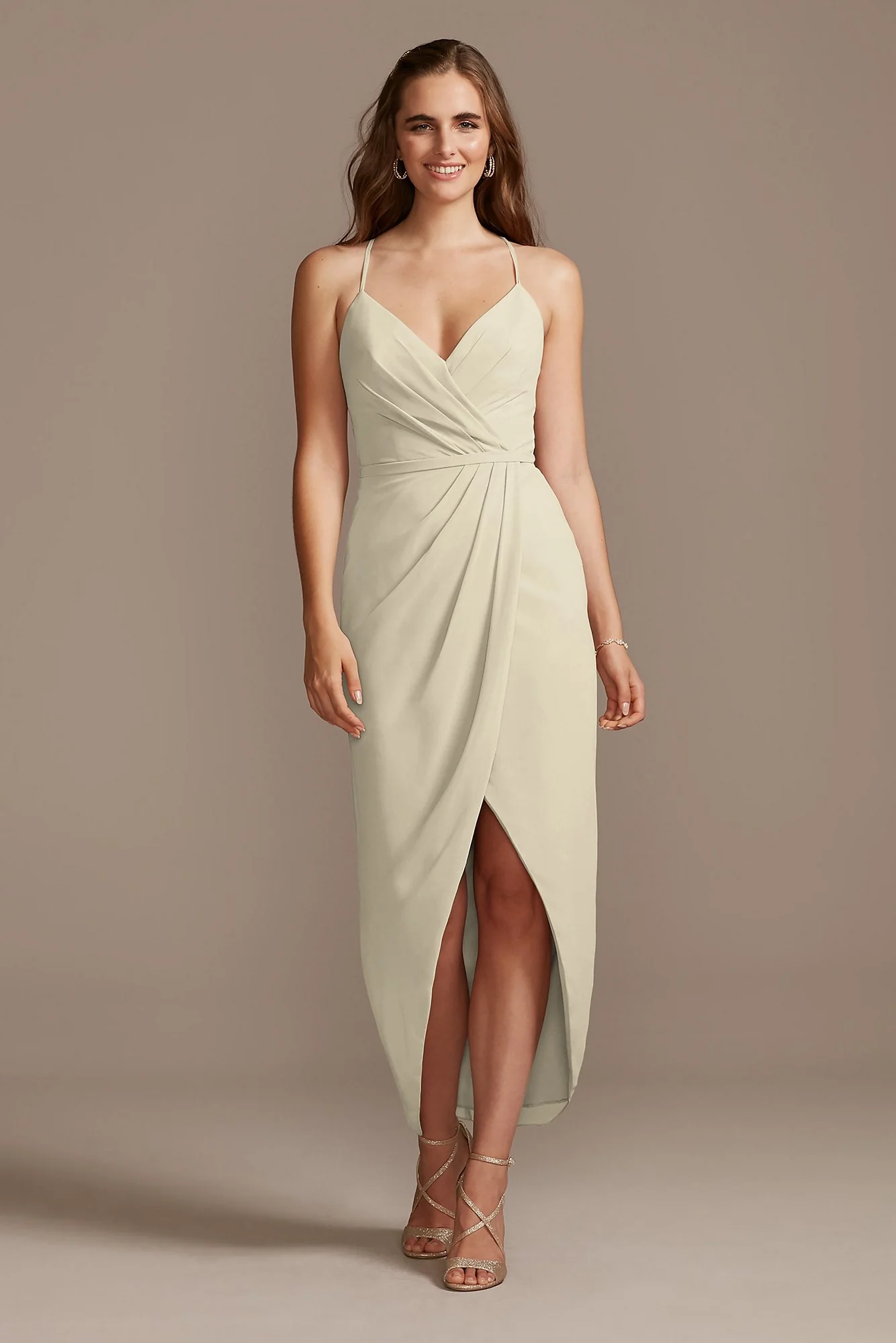 Tulip Hem Chiffon Midi Dress - Image 2