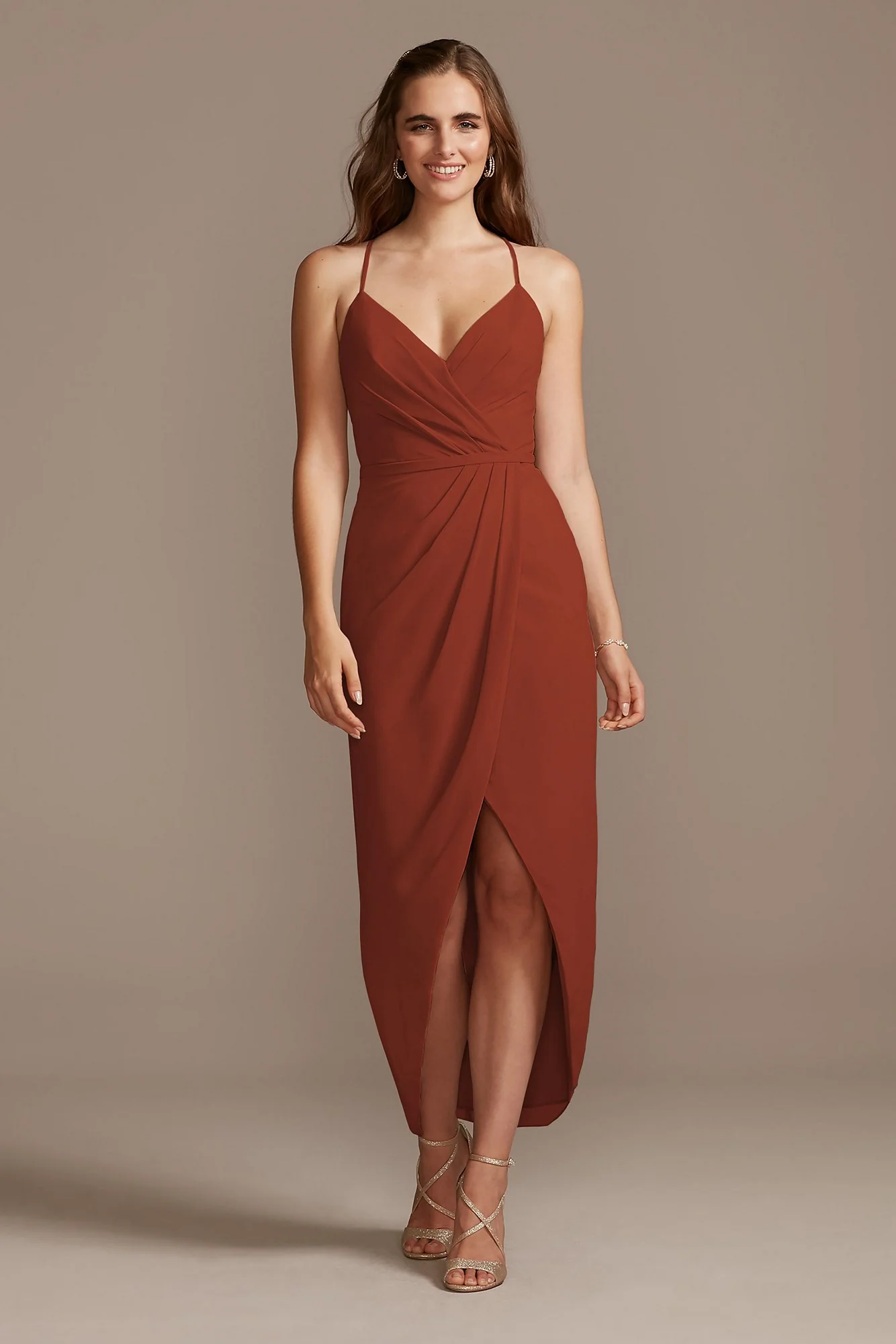 Tulip Hem Chiffon Midi Dress - Image 21
