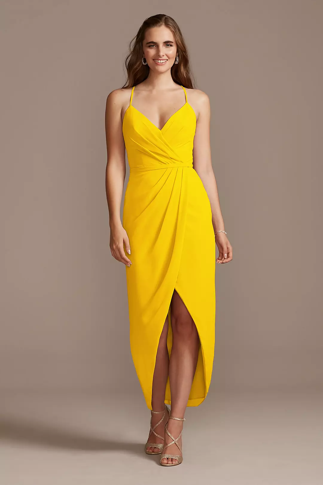 Tulip Hem Chiffon Midi Dress - Image 28