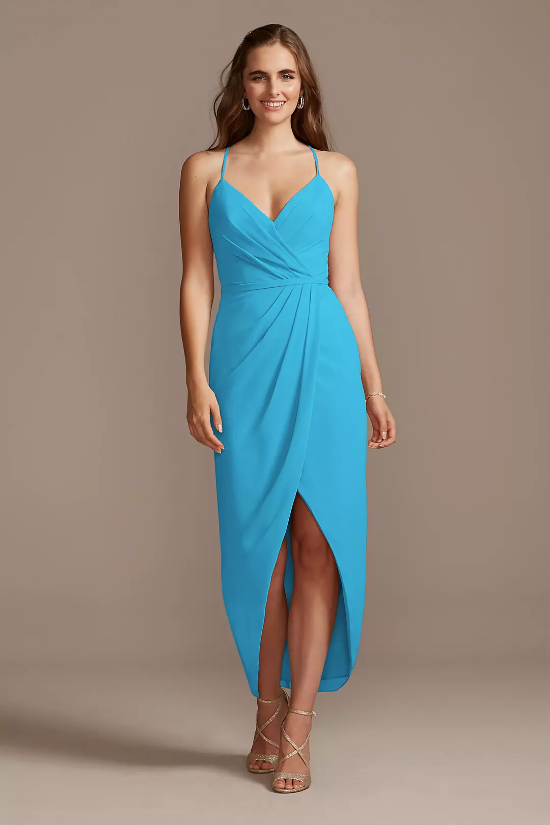 Tulip Hem Chiffon Midi Dress - Image 32