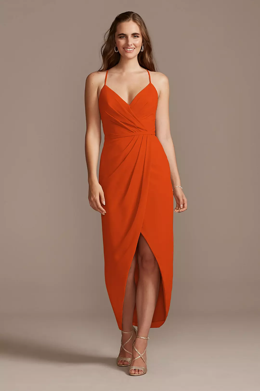 Tulip Hem Chiffon Midi Dress - Image 38