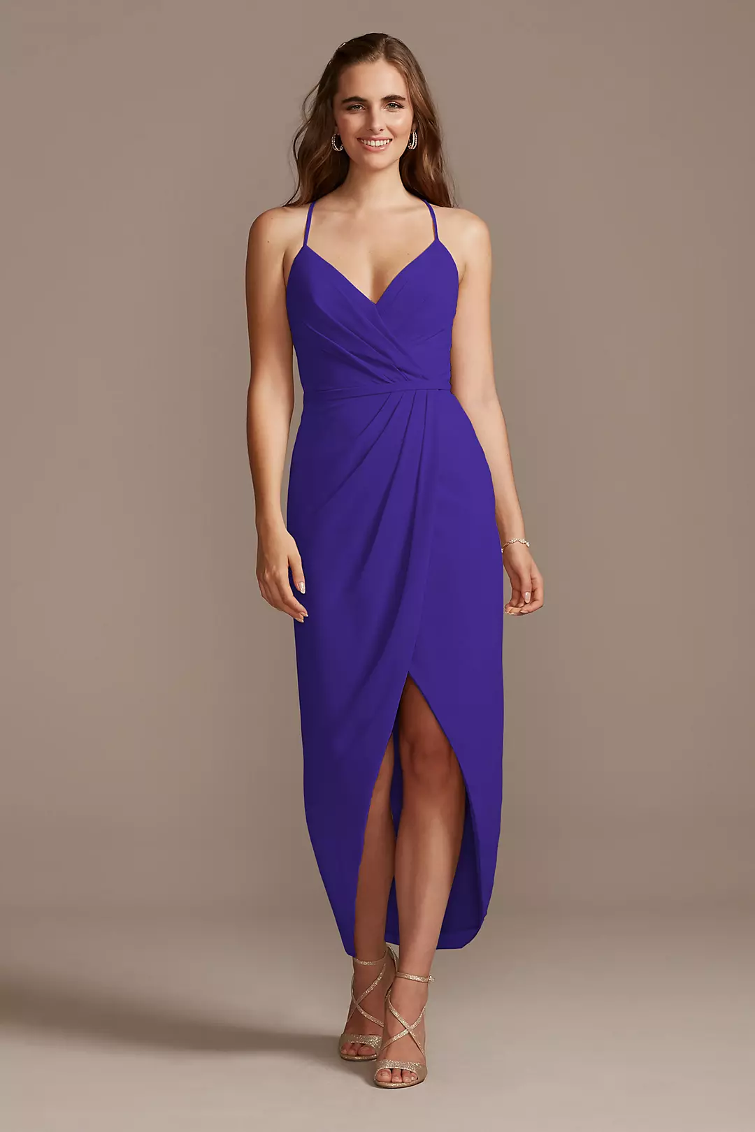 Tulip Hem Chiffon Midi Dress - Image 39