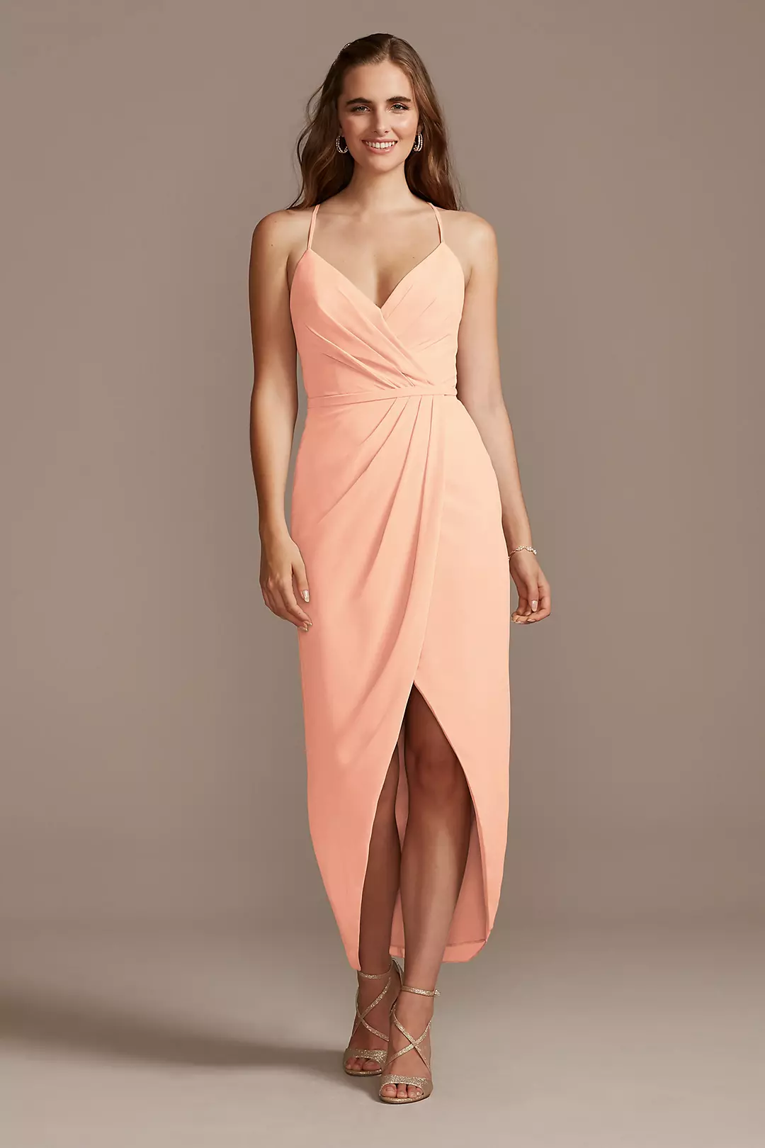 Tulip Hem Chiffon Midi Dress - Image 47