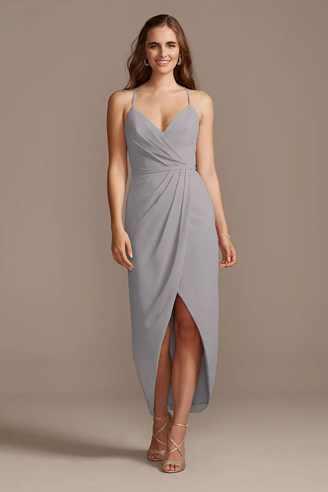 Tulip Hem Chiffon Midi Dress - Image 53