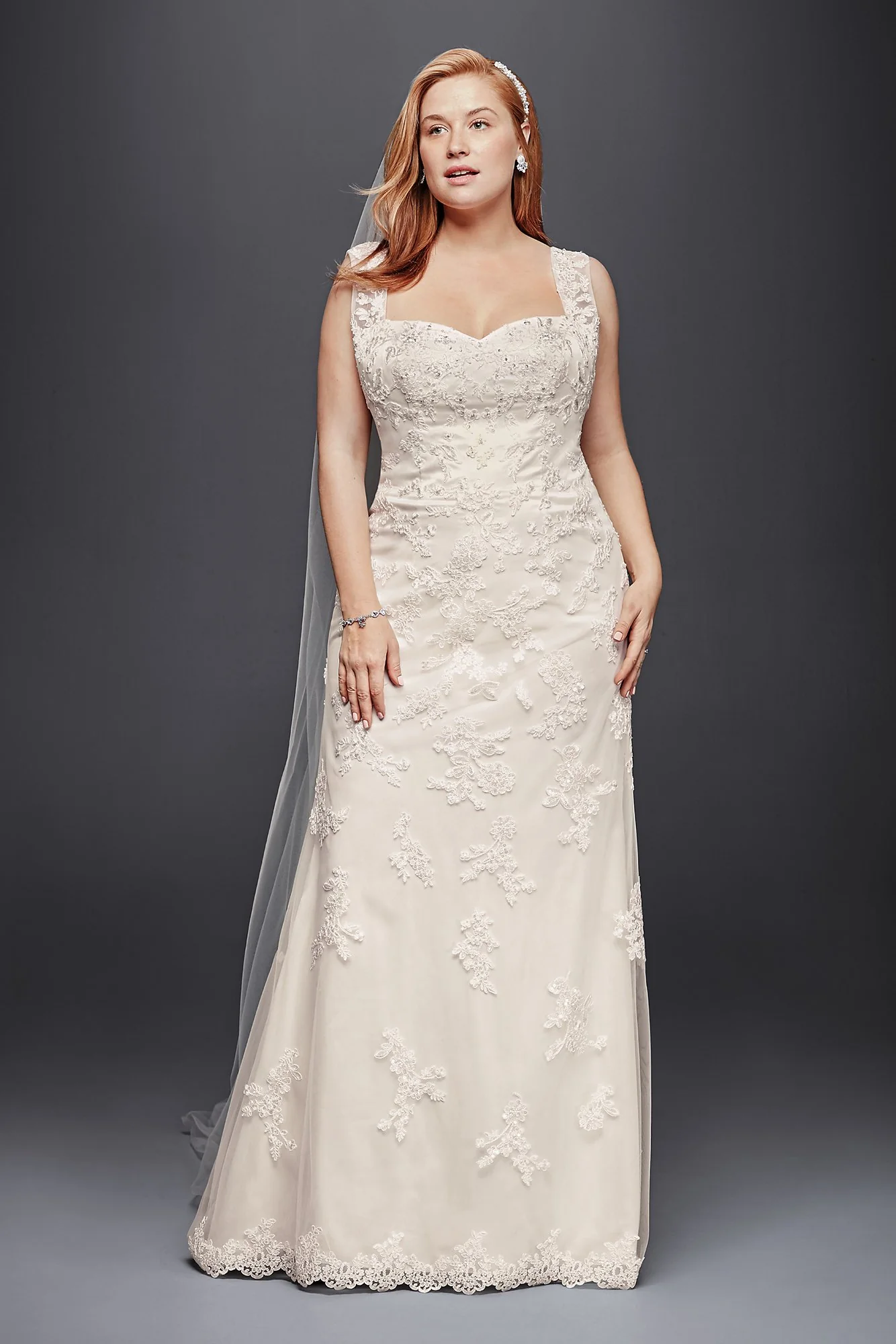 Tulle and Lace Wedding Dress with Tank Straps - Image 6