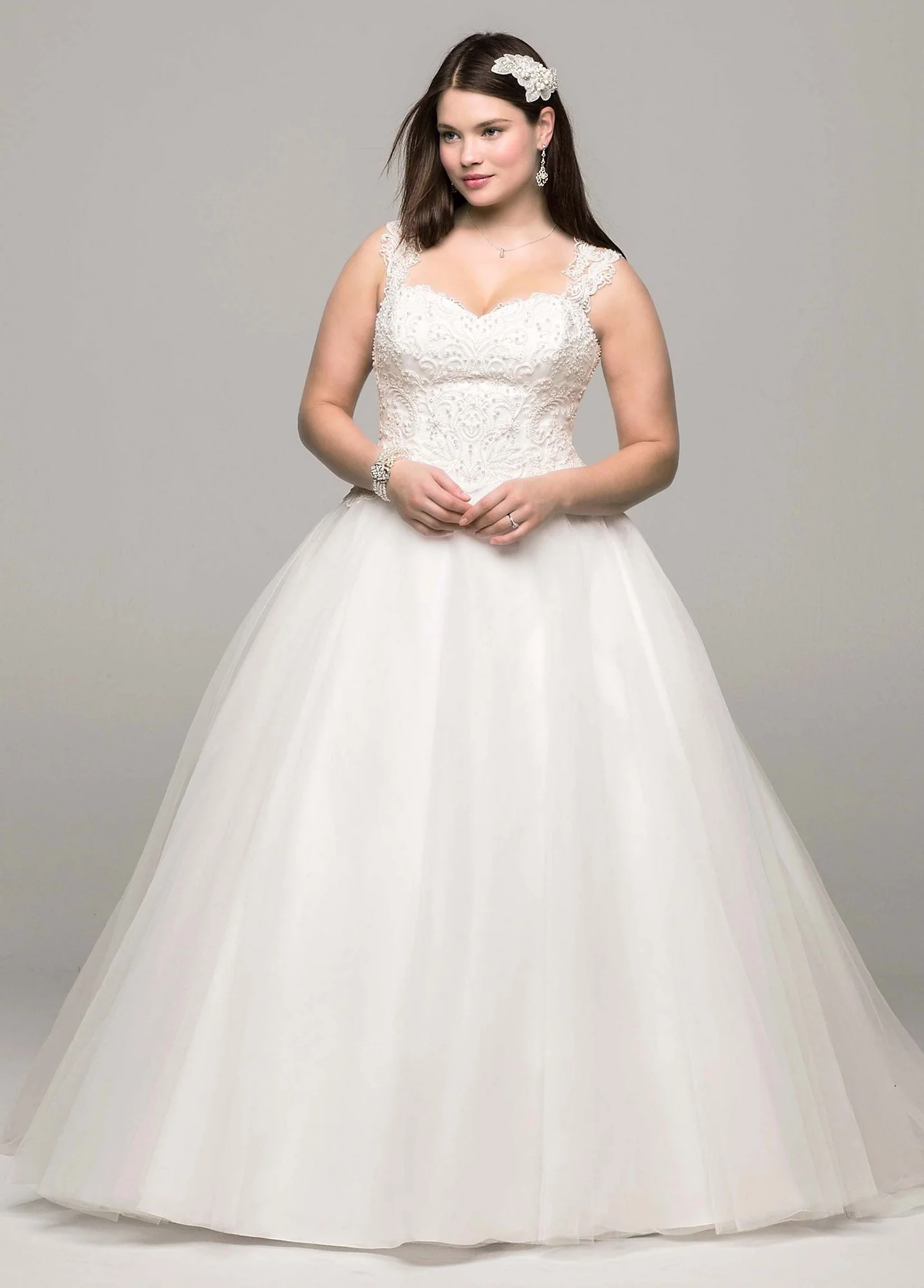 Tulle Ball Gown with Illusion Back Detail