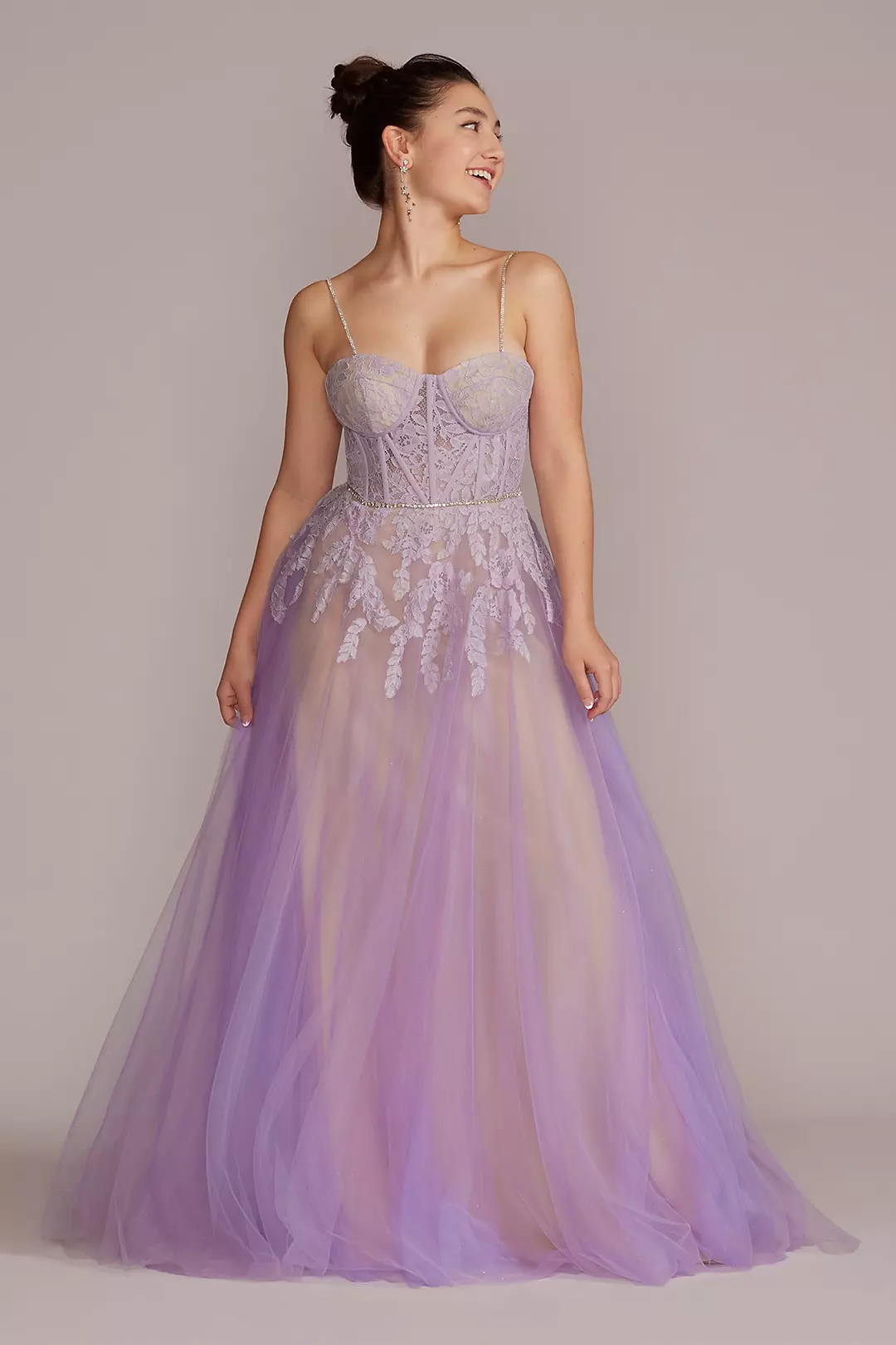 Tulle Ball Gown with Illusion Lace Corset - Image 12