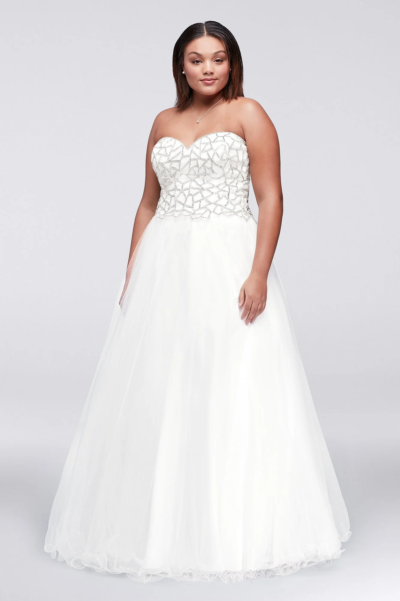 Tulle Ball Gown with Web-Beaded Bodice - Image 3