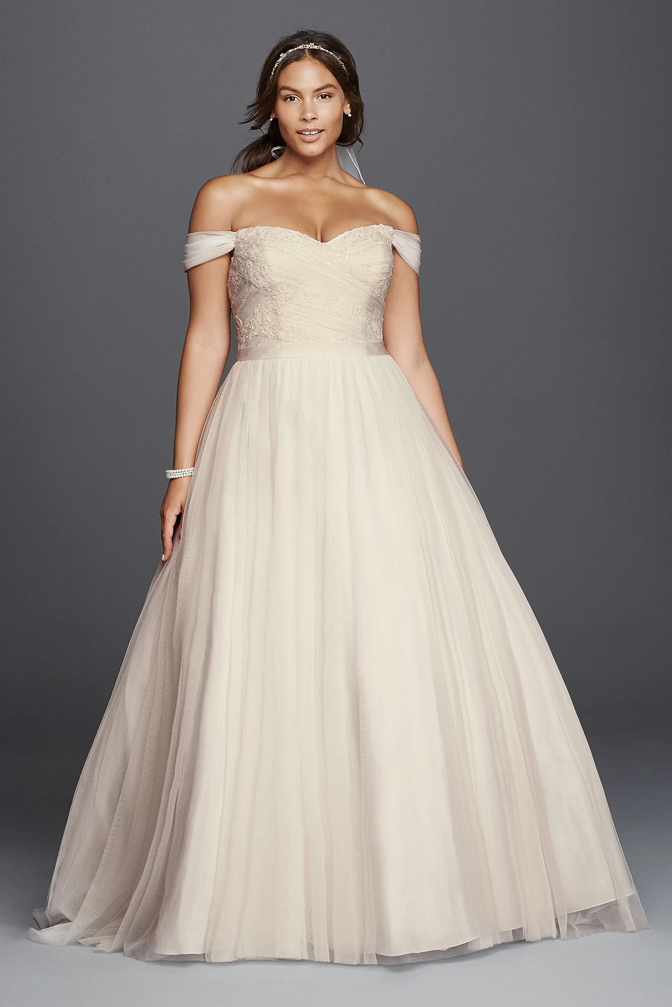 Tulle Beaded Lace Sweetheart Wedding Dress - Image 7