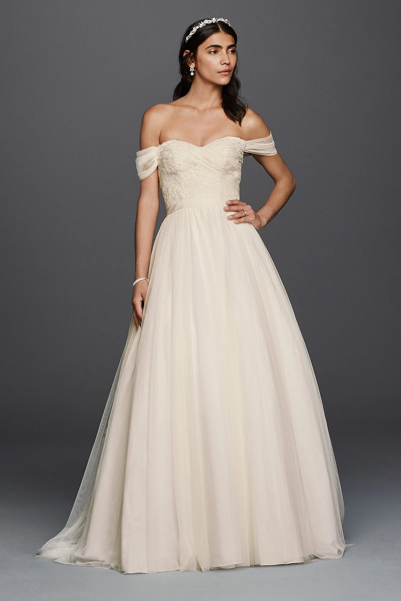 Tulle Beaded Lace Sweetheart Wedding Dress - Image 9