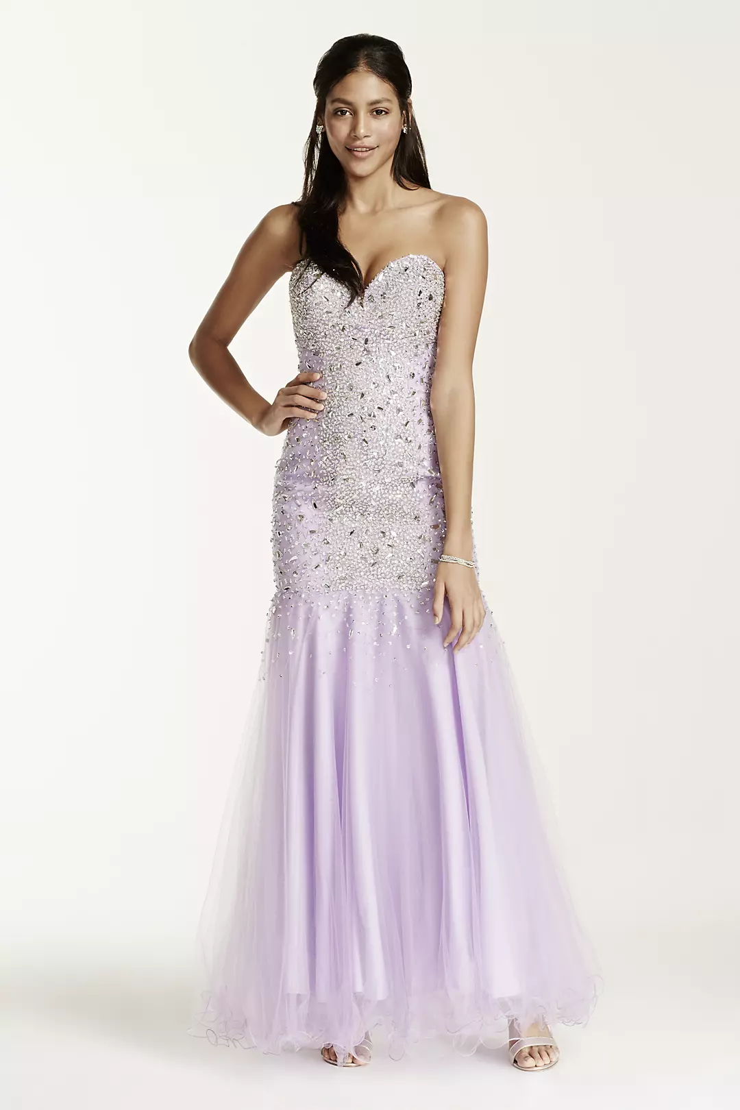 Tulle Fit and Flare Gown with Sweetheart Neckline - Image 3