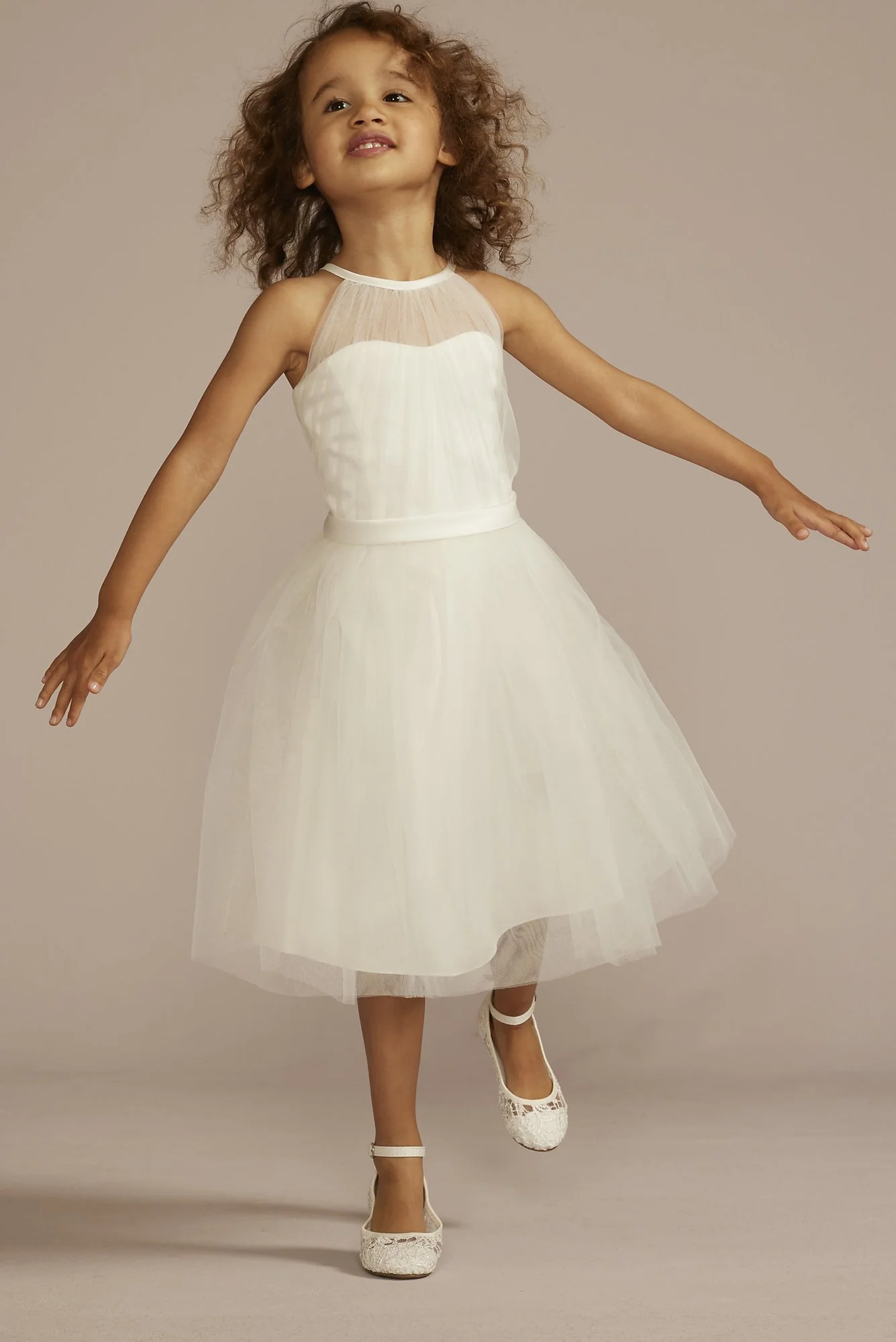 Tulle Halter A-Line Flower Girl Dress