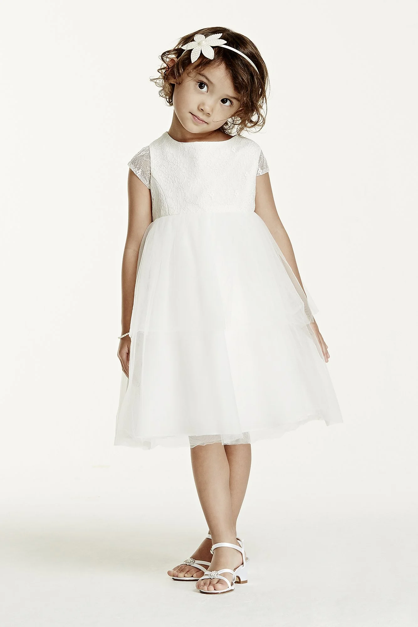 Tulle Lace Bodice Ball Gown with Cap Sleeve