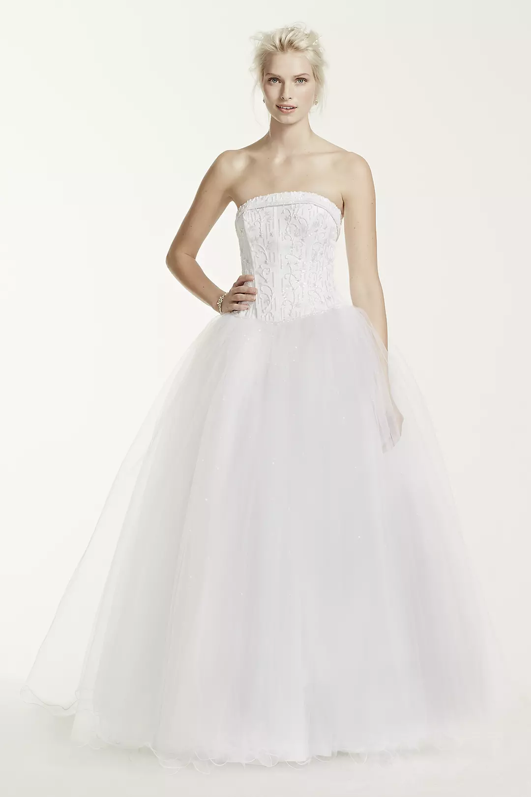 Tulle Wedding Dress with Beaded Satin Bodice - Image 18