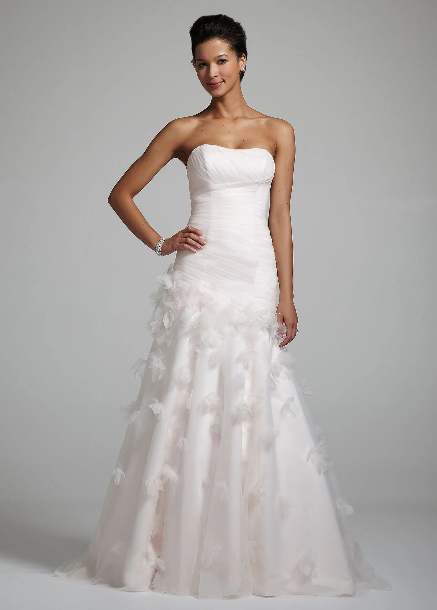 Tulle Wedding Gown with 3D Floral Details