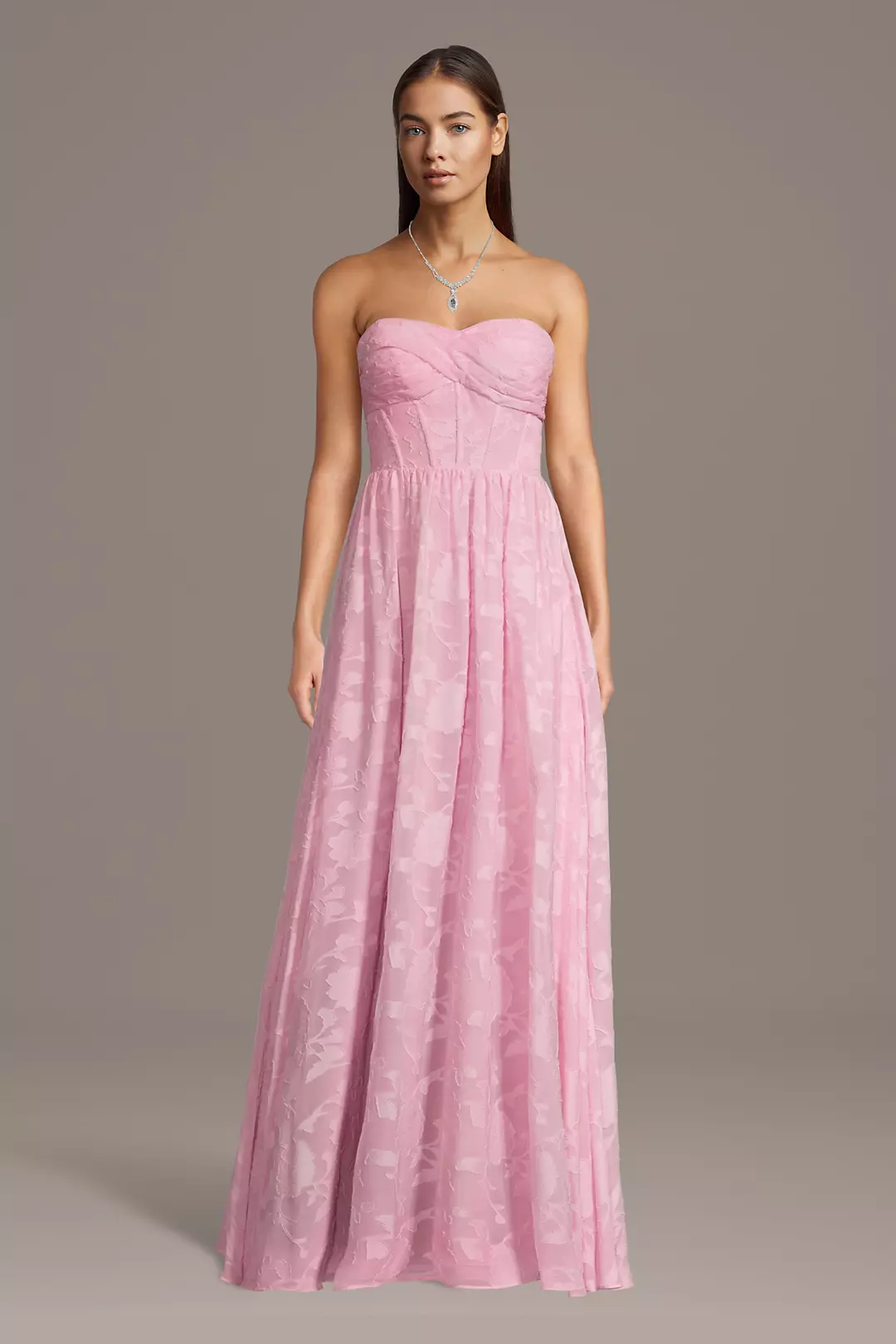 Twist Bodice Burnout A-Line Dress - Image 3
