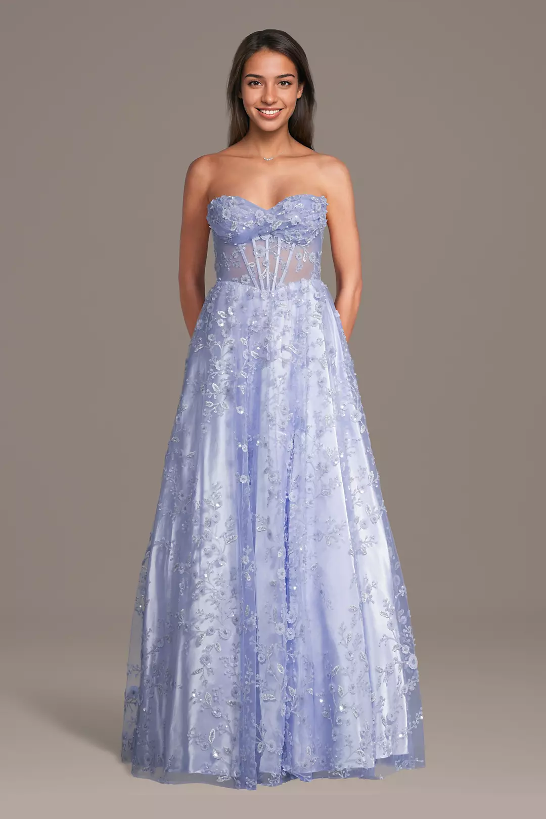 Twist Corset Bodice Sweetheart A-Line Dress
