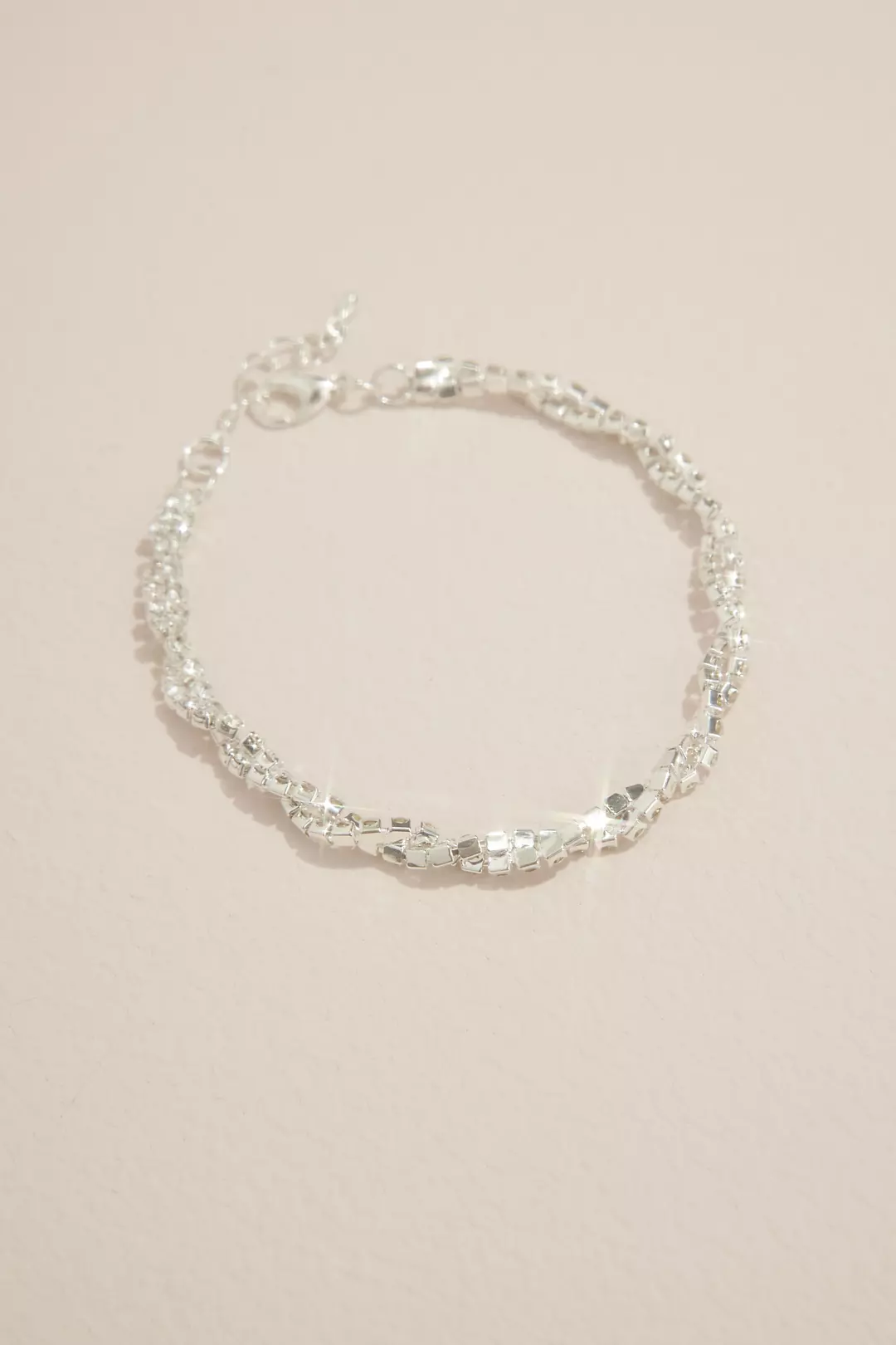 Twisted Strand Rhinestone Bracelet - Image 2