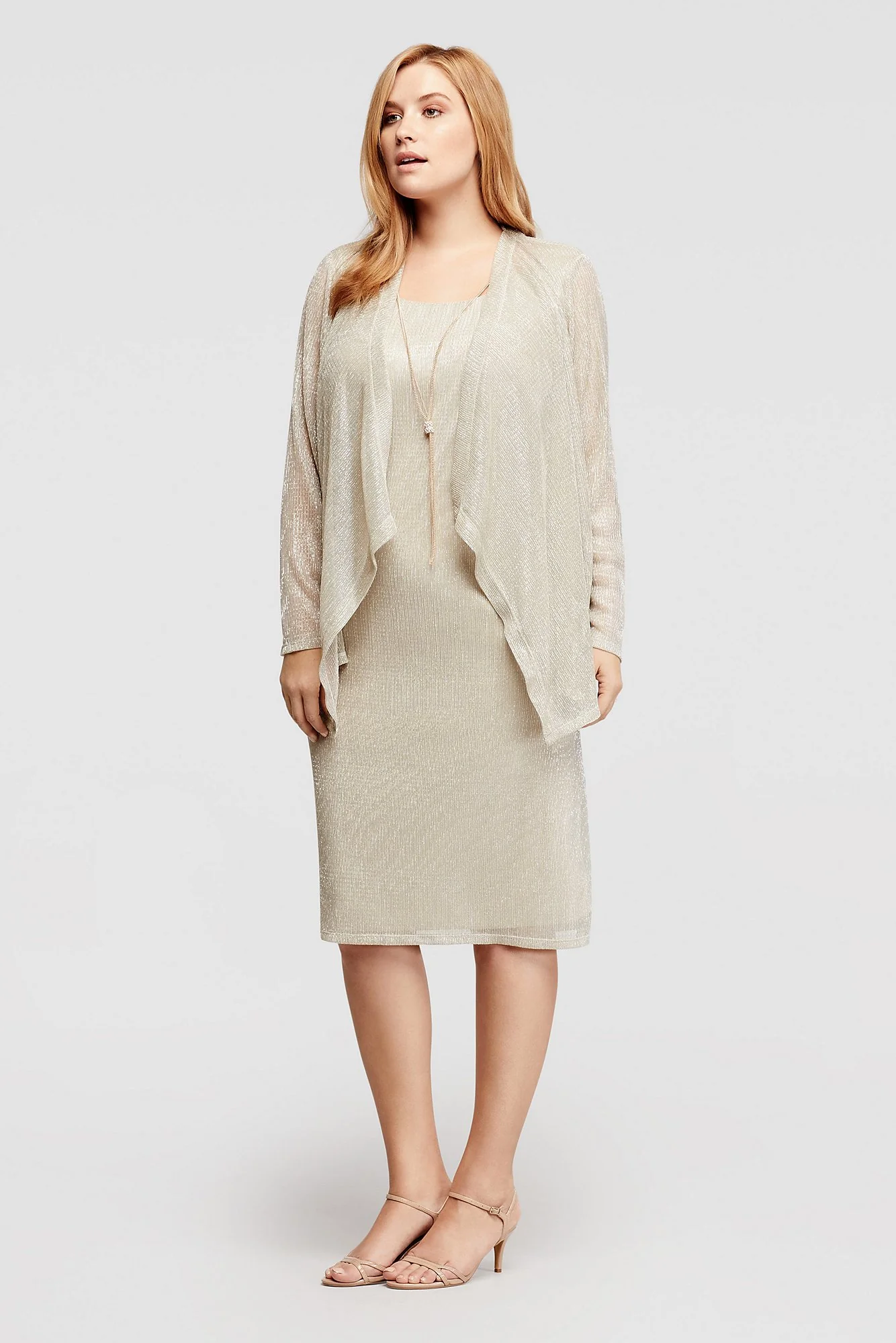 Two Piece Jacket Dress with Removable Necklace
