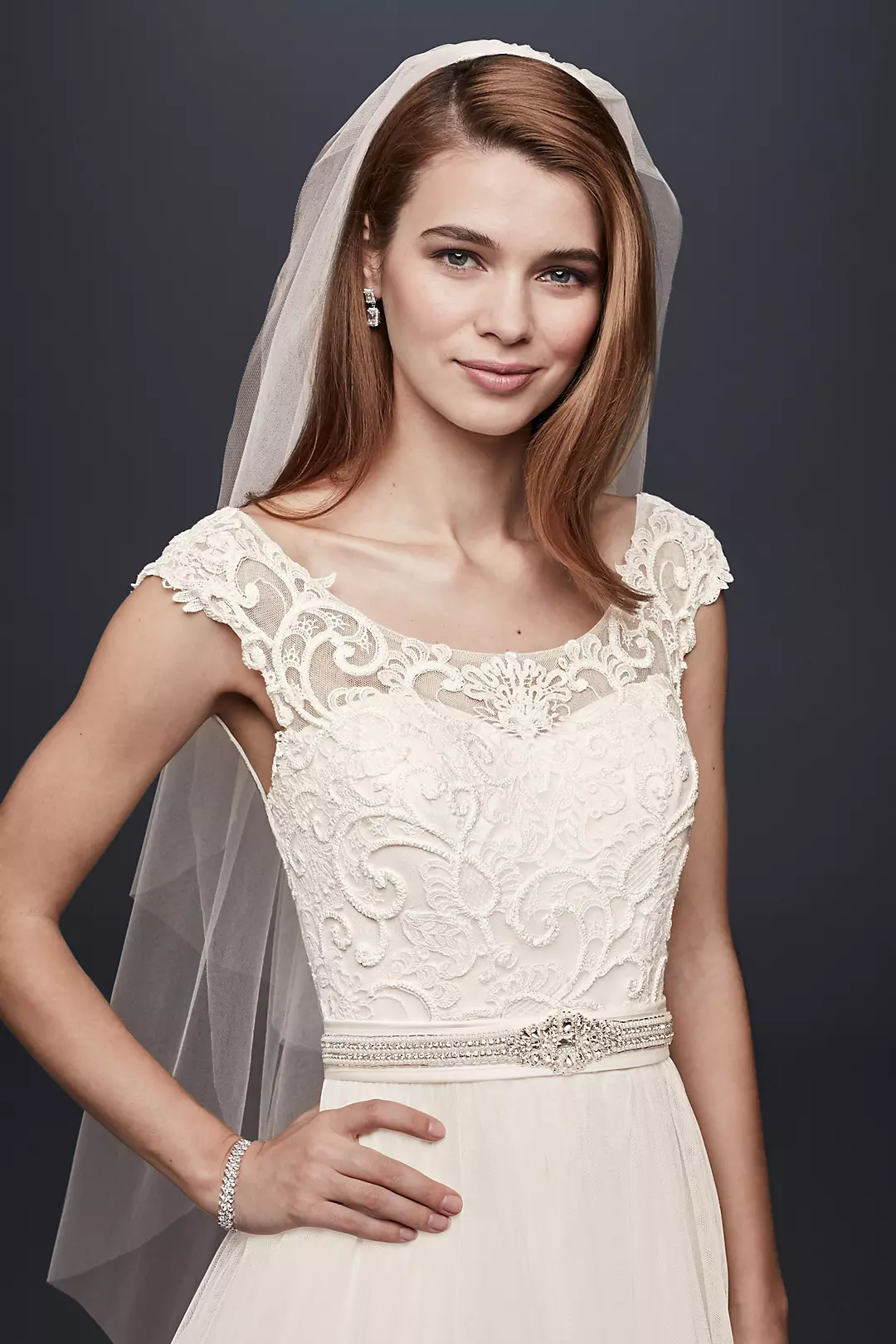 Two Tier Elbow Length Veil - Image 3