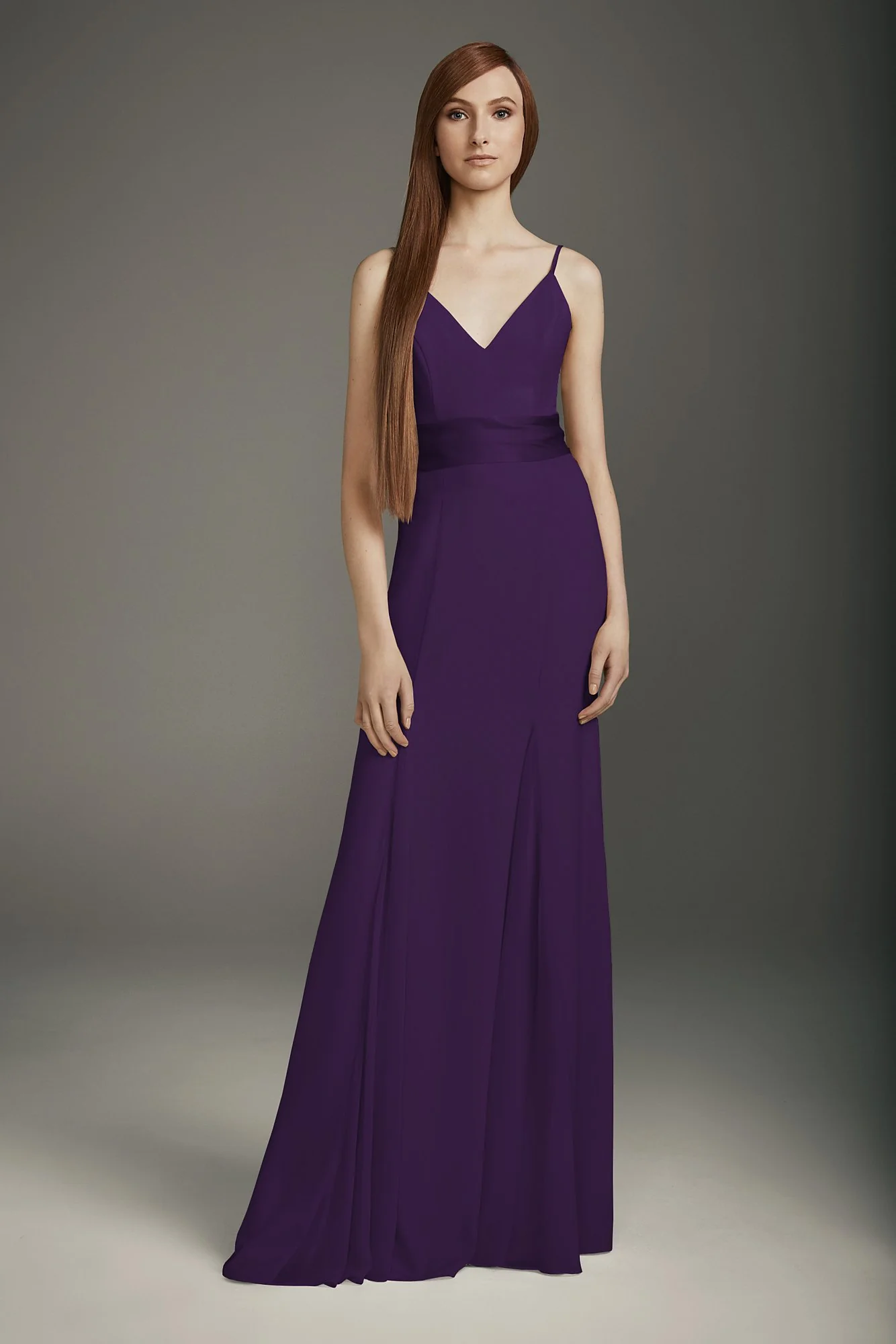 V-Neck Crepe Mermaid Bridesmaid Dress - Image 10