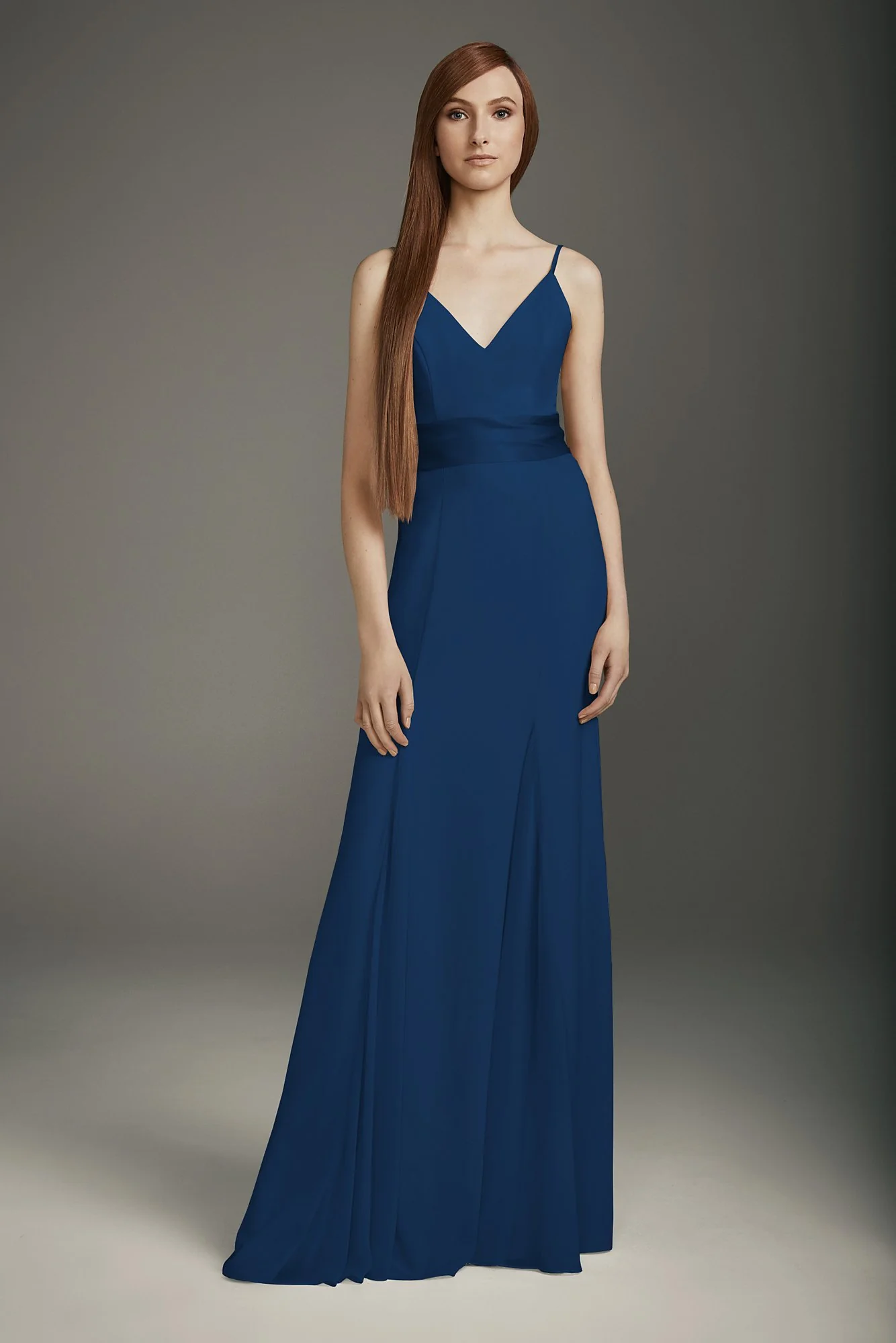 V-Neck Crepe Mermaid Bridesmaid Dress - Image 12