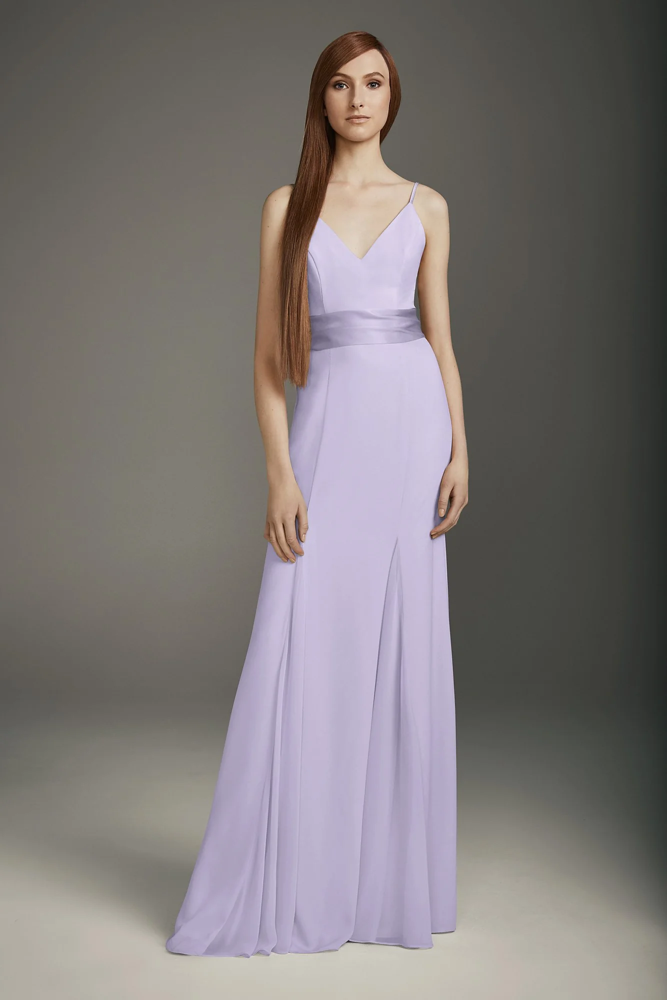V-Neck Crepe Mermaid Bridesmaid Dress - Image 14