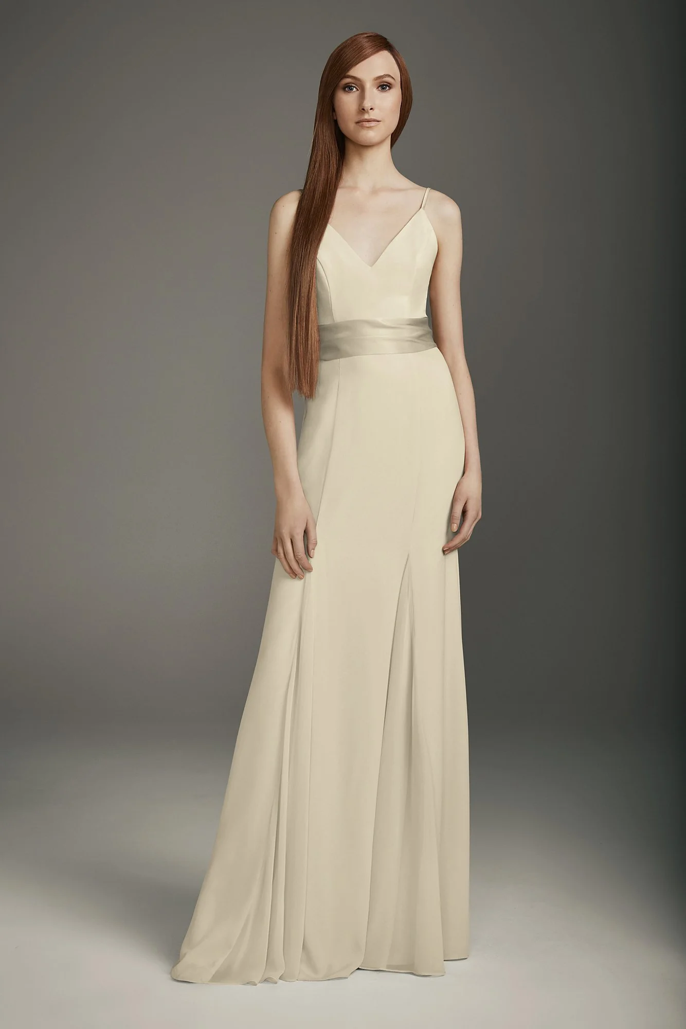 V-Neck Crepe Mermaid Bridesmaid Dress - Image 15