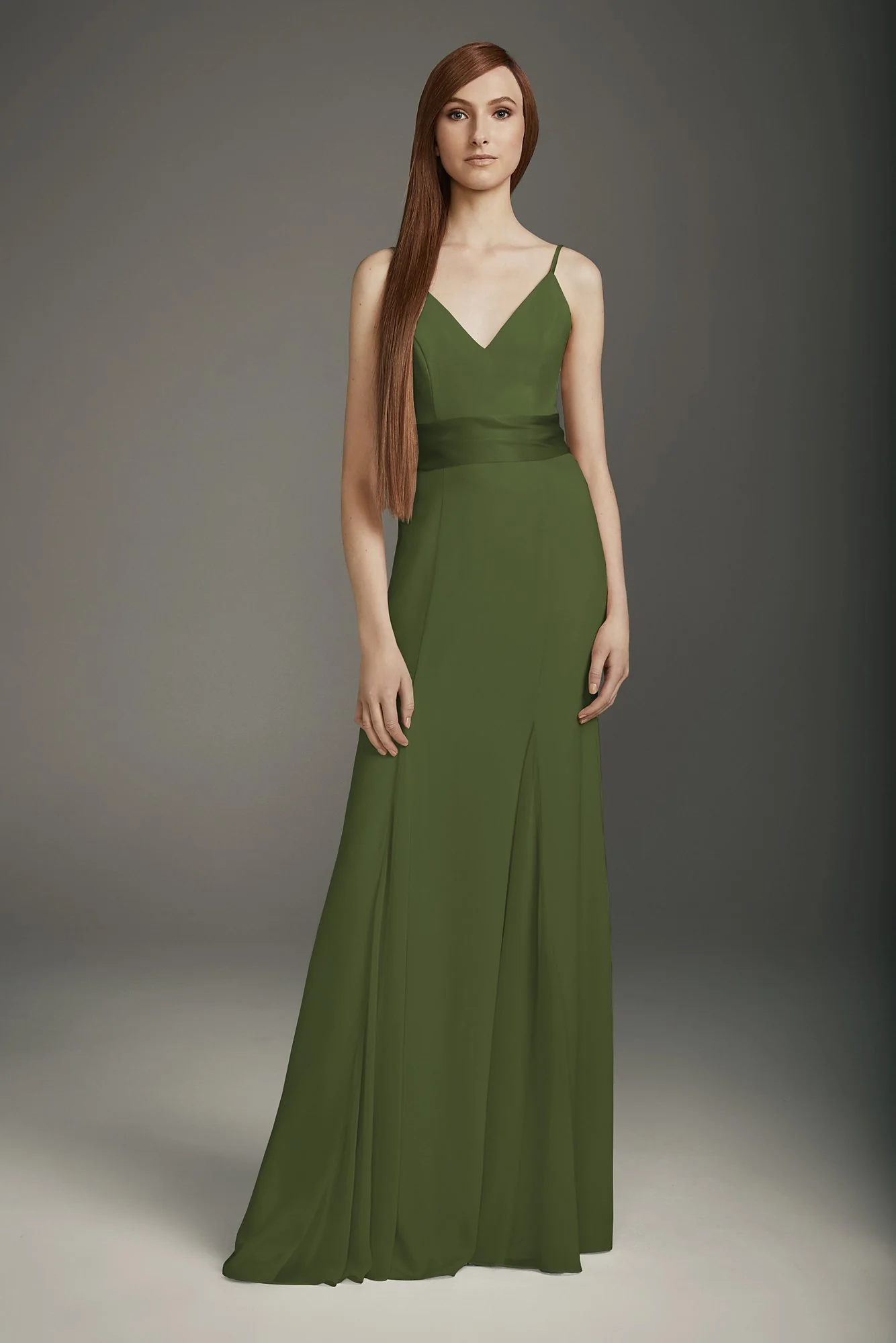 V-Neck Crepe Mermaid Bridesmaid Dress - Image 16