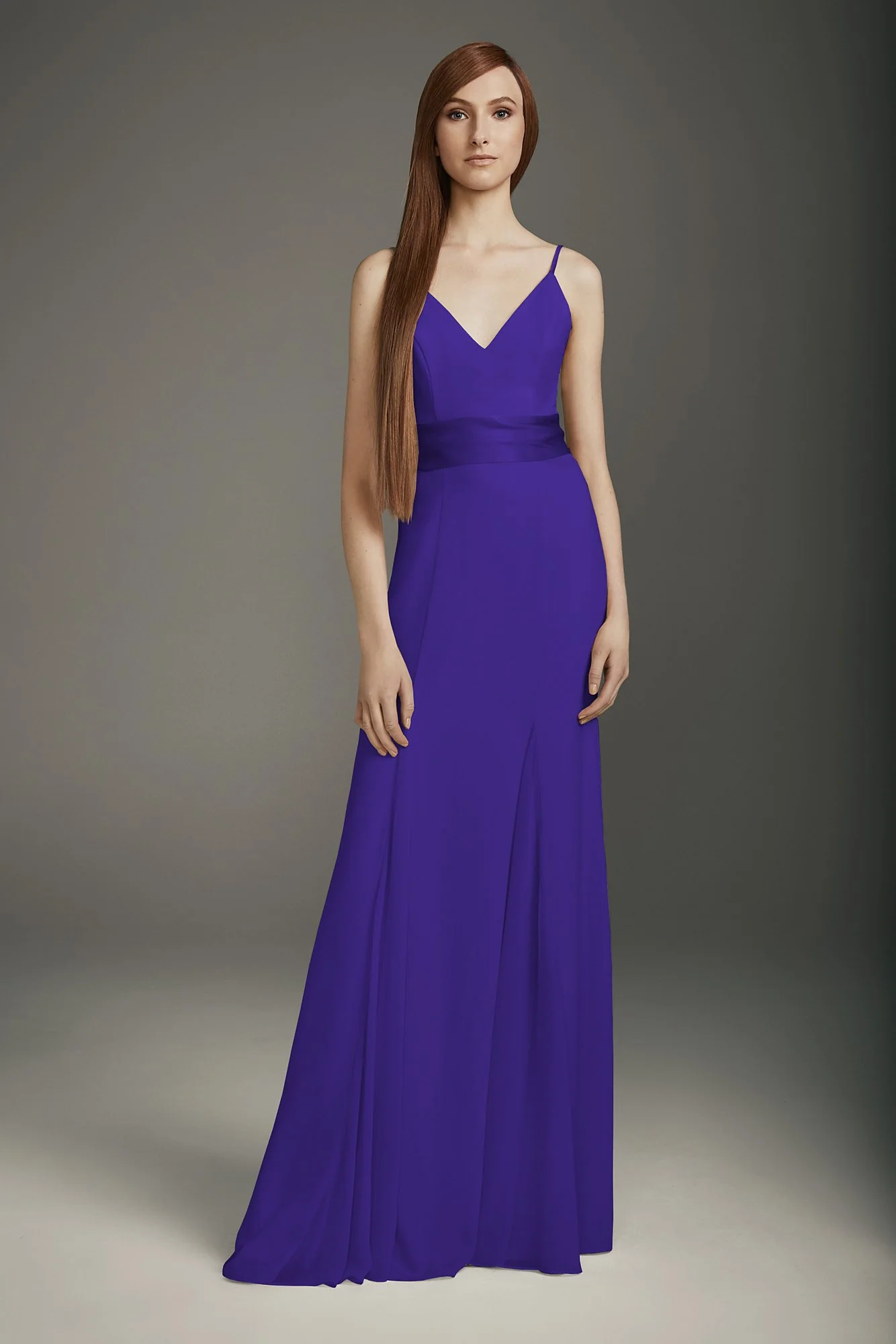 V-Neck Crepe Mermaid Bridesmaid Dress - Image 17