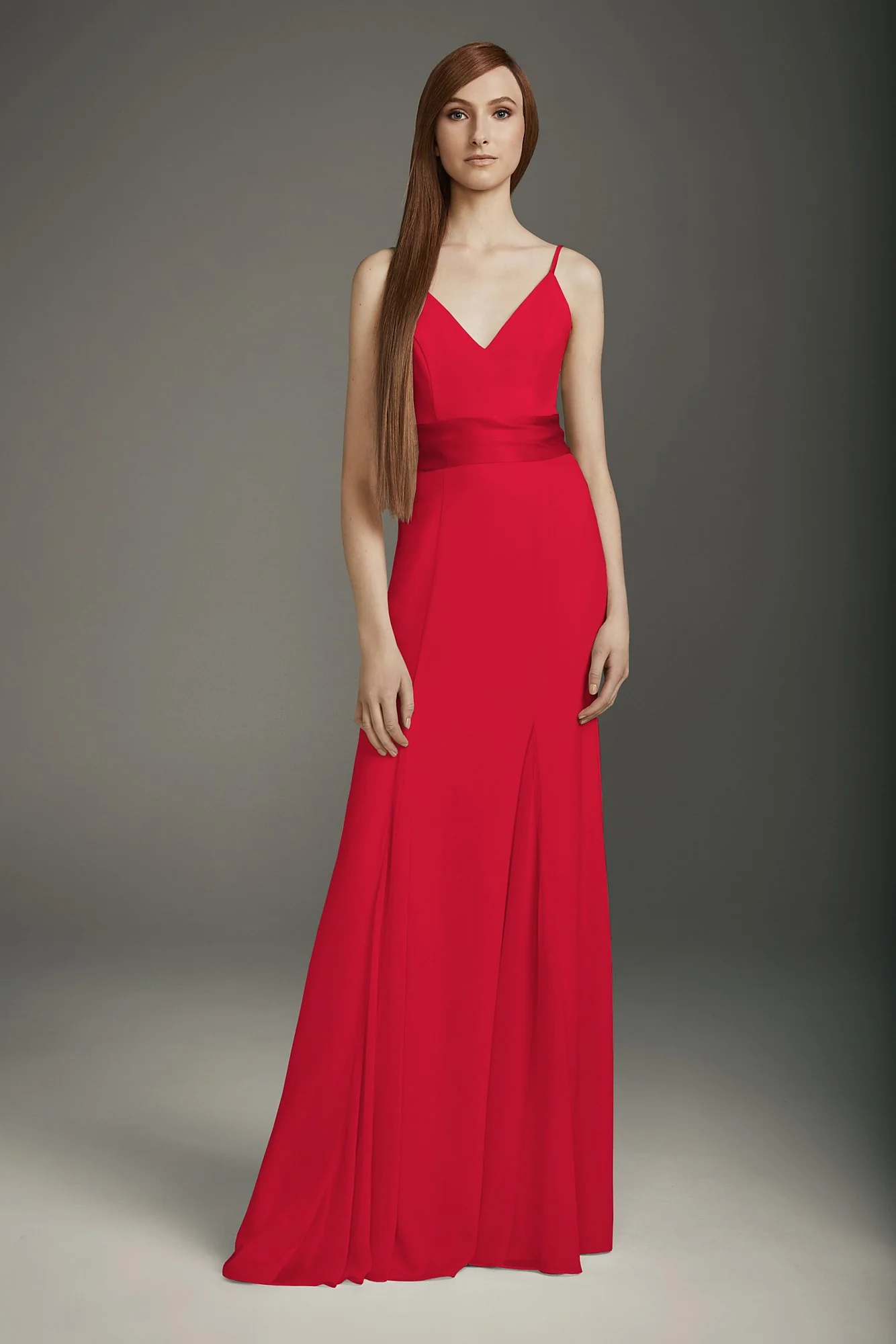 V-Neck Crepe Mermaid Bridesmaid Dress - Image 19