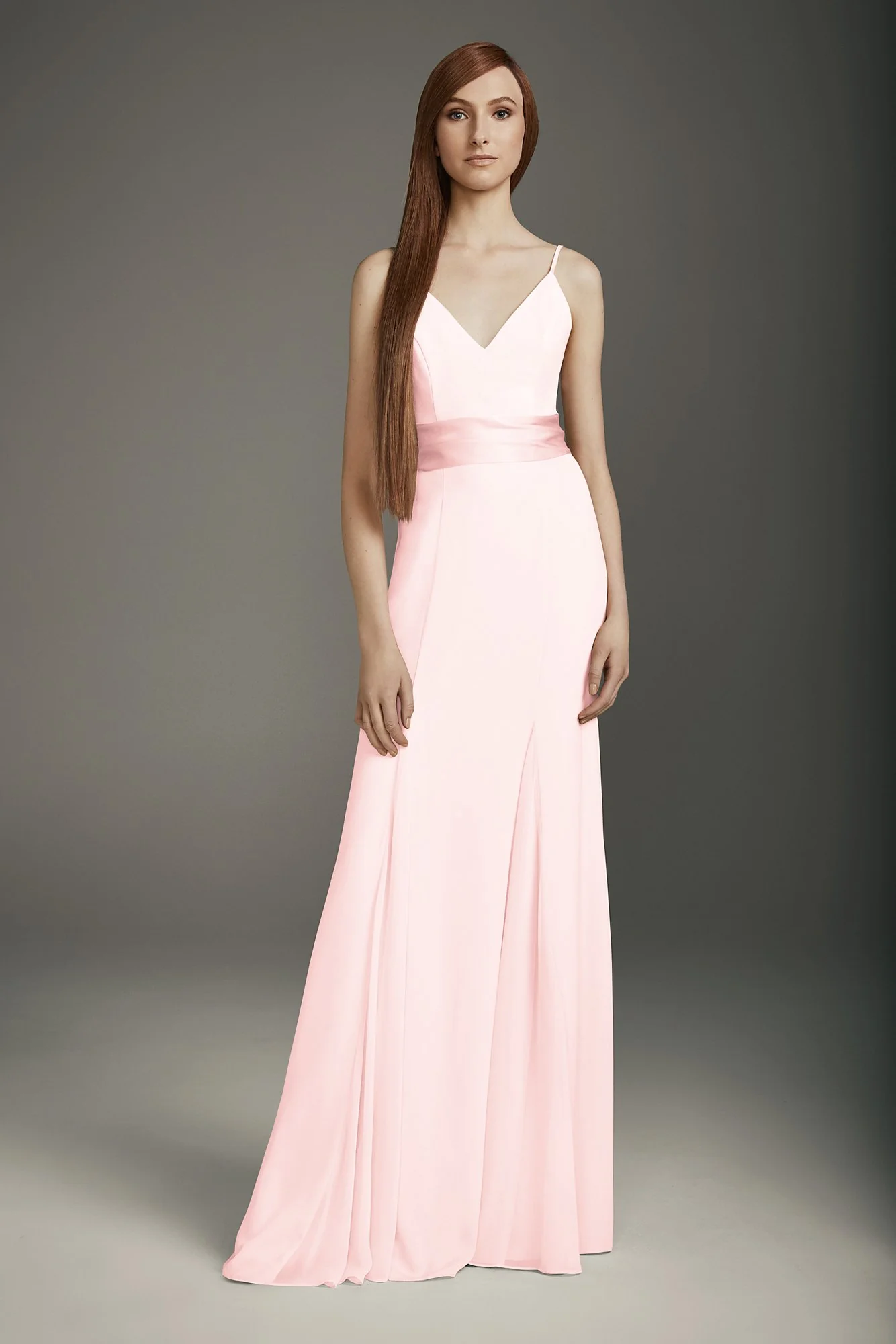 V-Neck Crepe Mermaid Bridesmaid Dress - Image 21