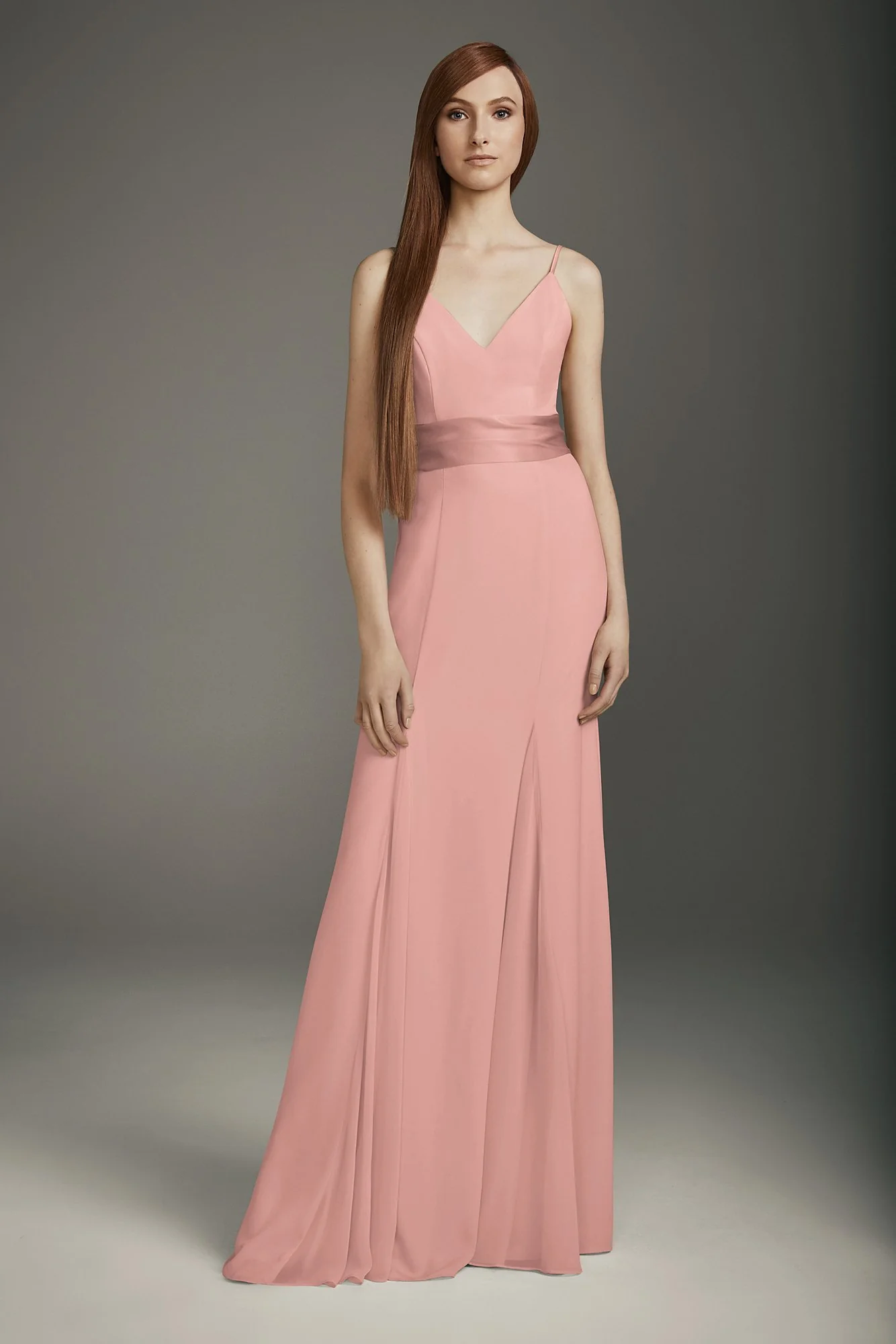 V-Neck Crepe Mermaid Bridesmaid Dress - Image 22