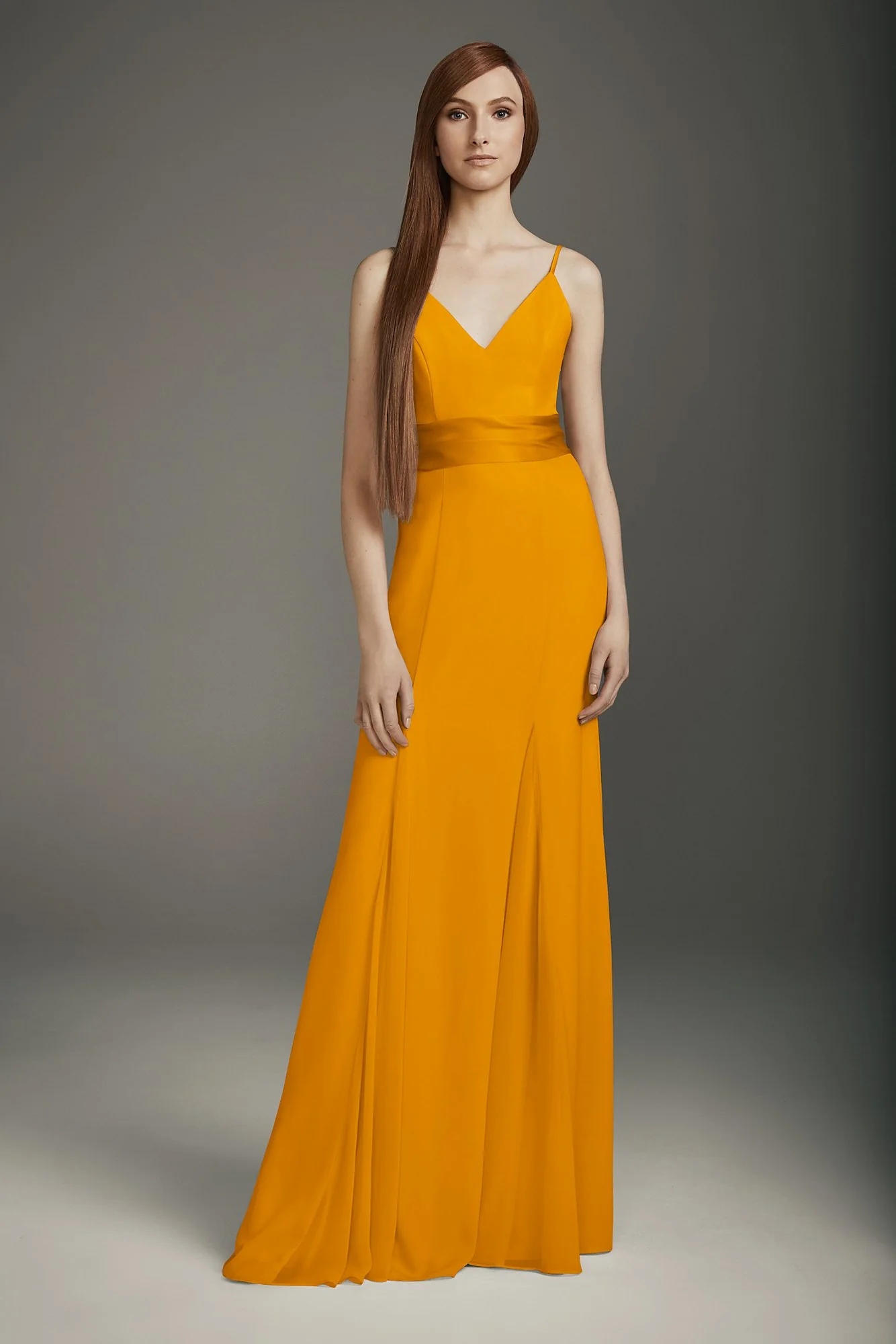 V-Neck Crepe Mermaid Bridesmaid Dress - Image 24