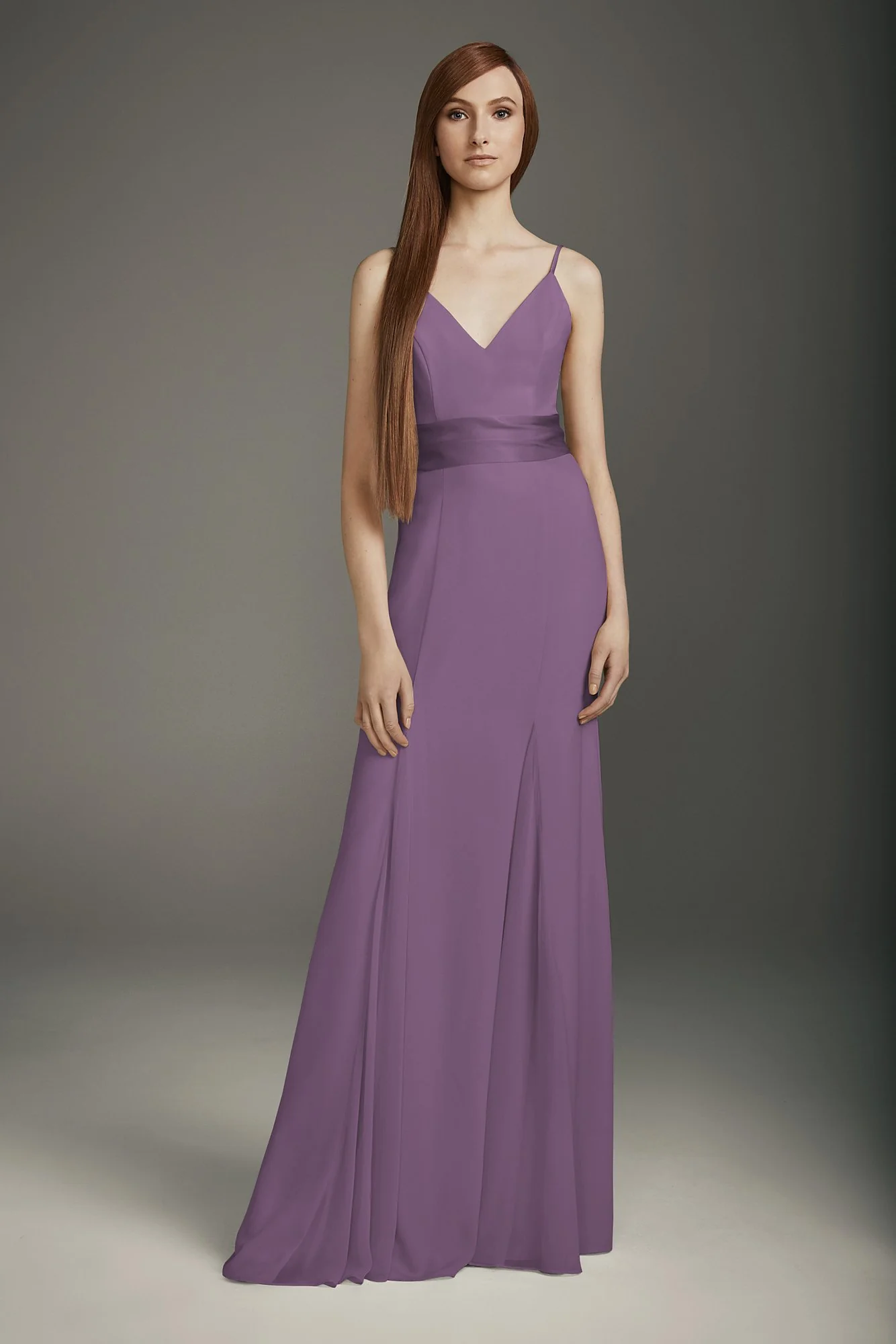 V-Neck Crepe Mermaid Bridesmaid Dress - Image 25