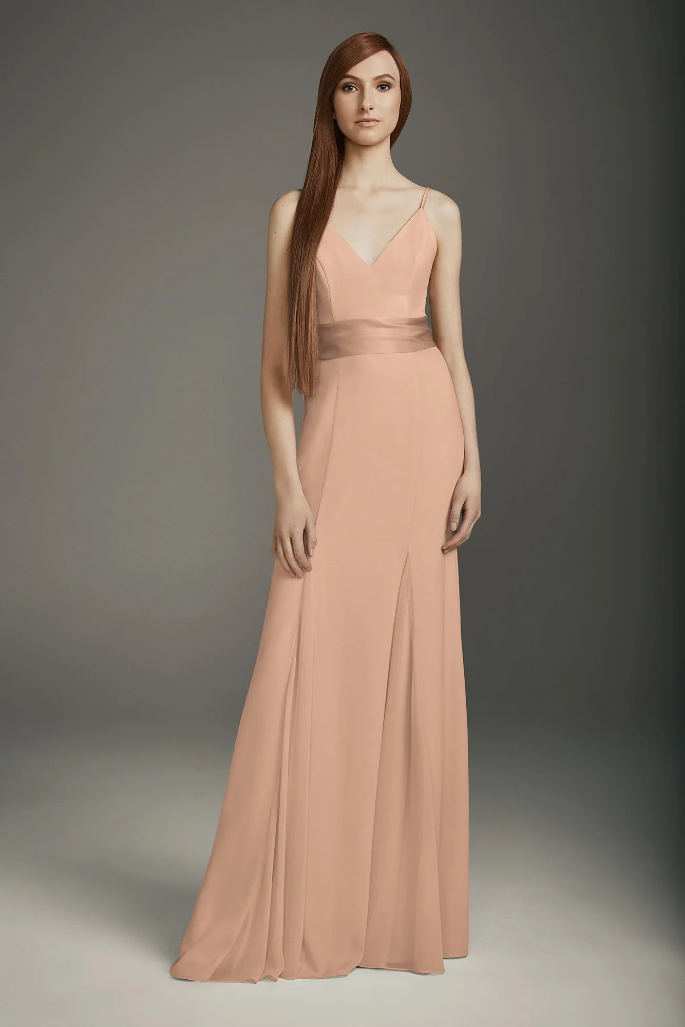 V-Neck Crepe Mermaid Bridesmaid Dress - Image 26