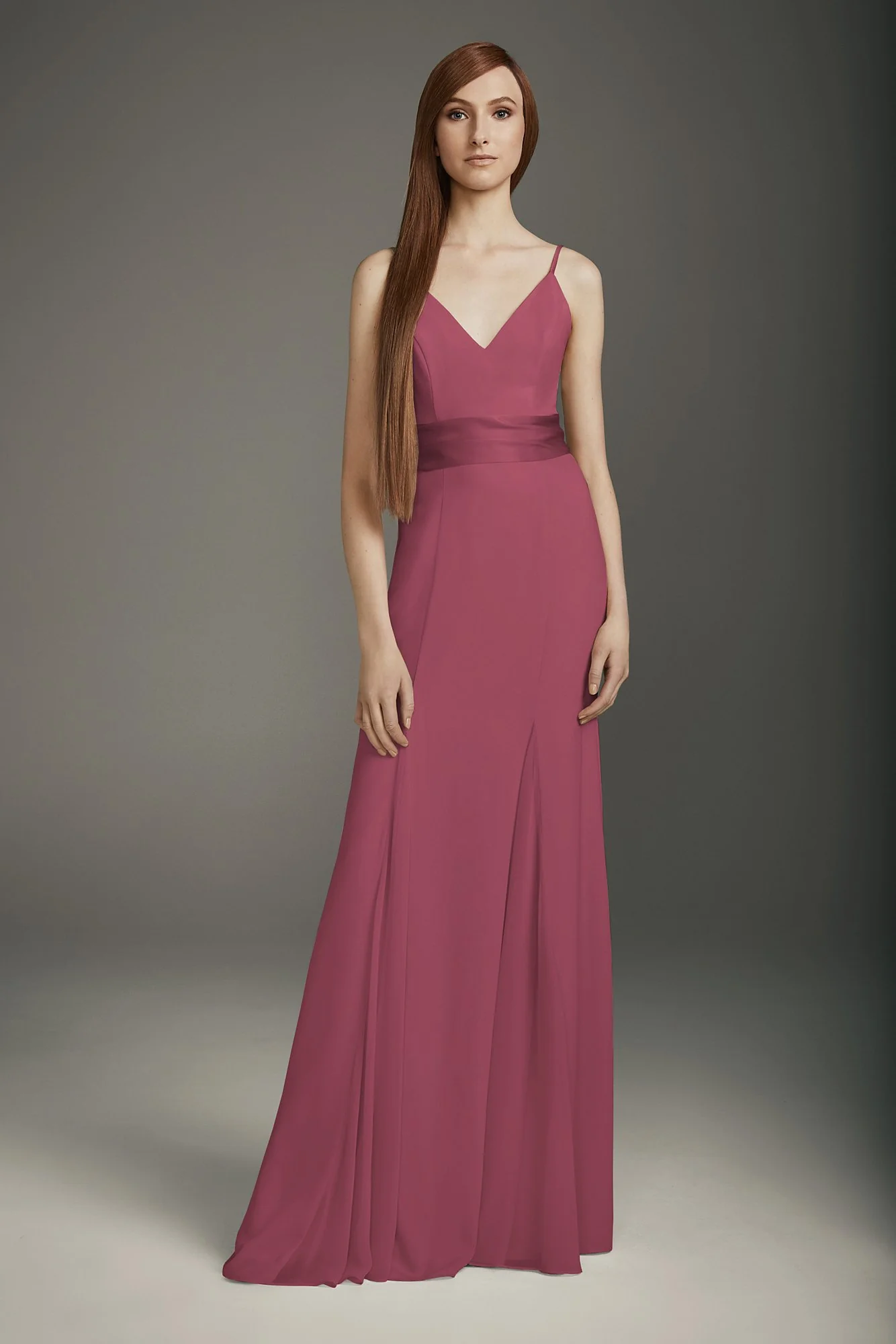 V-Neck Crepe Mermaid Bridesmaid Dress - Image 27