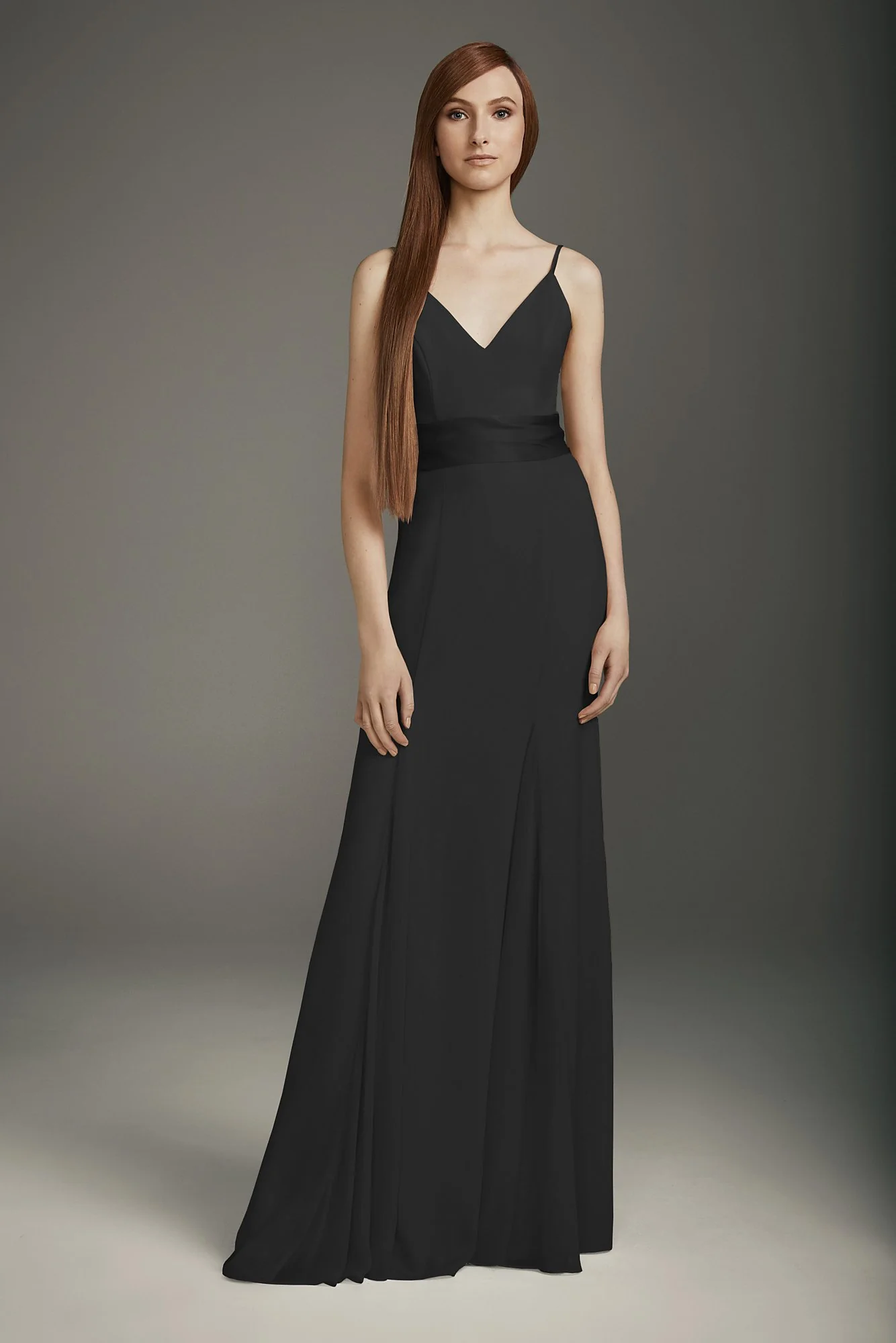 V-Neck Crepe Mermaid Bridesmaid Dress - Image 28