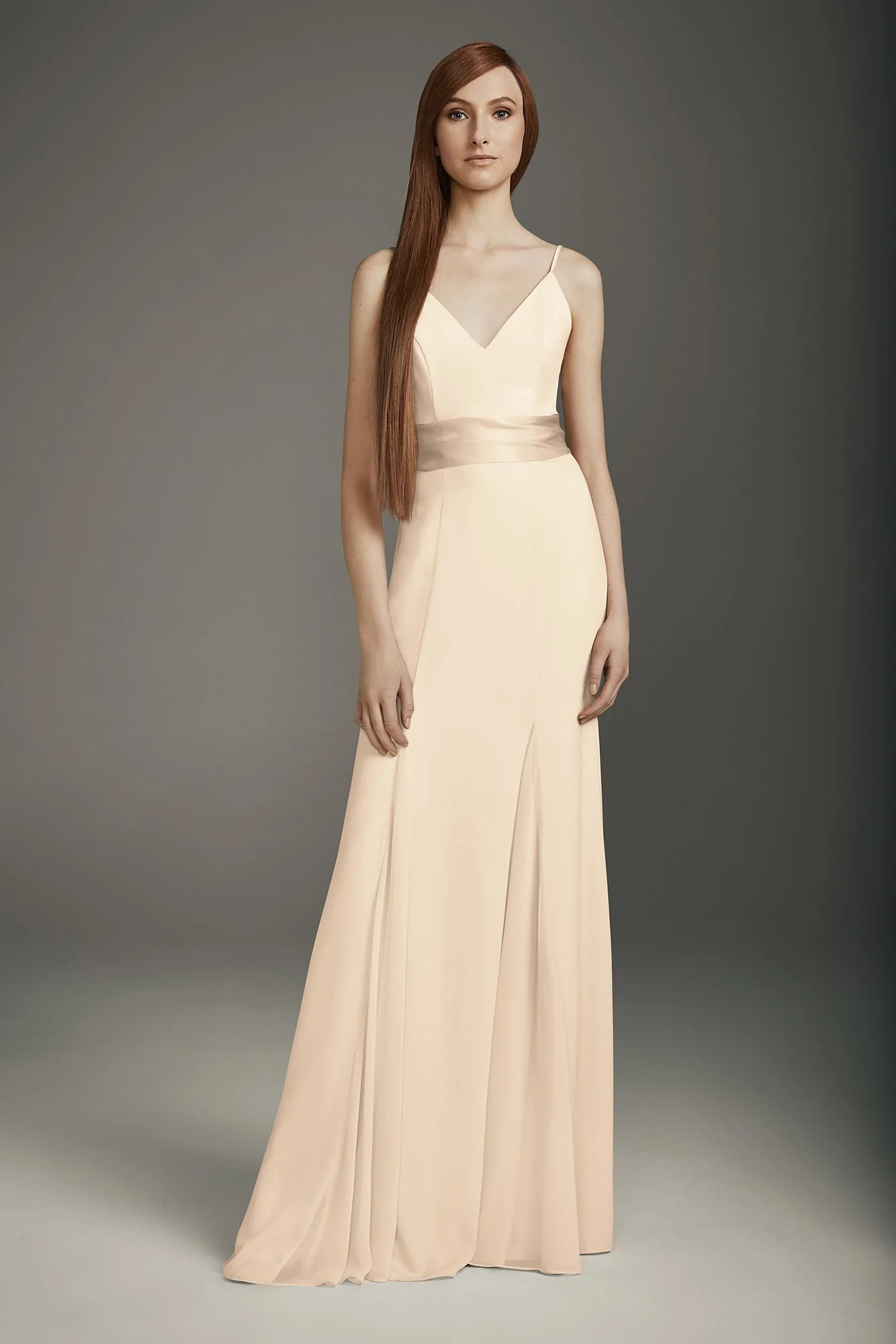 V-Neck Crepe Mermaid Bridesmaid Dress - Image 29